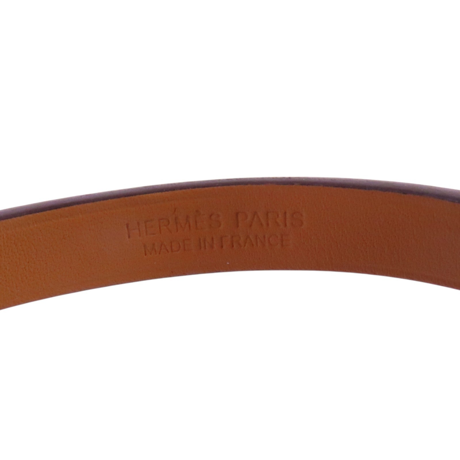 HERMES GHW Kelly Double Tour Bracelet Bangle Swift Leather