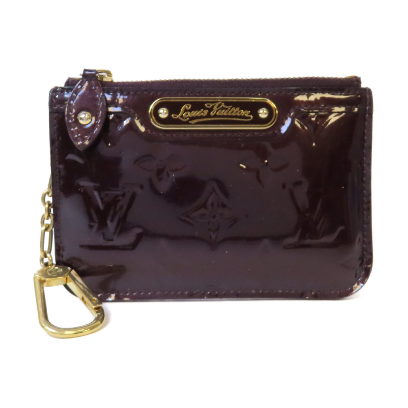 LOUIS VUITTON 【激減優惠】Vernis Coin Case金扣零錢包酒紅色