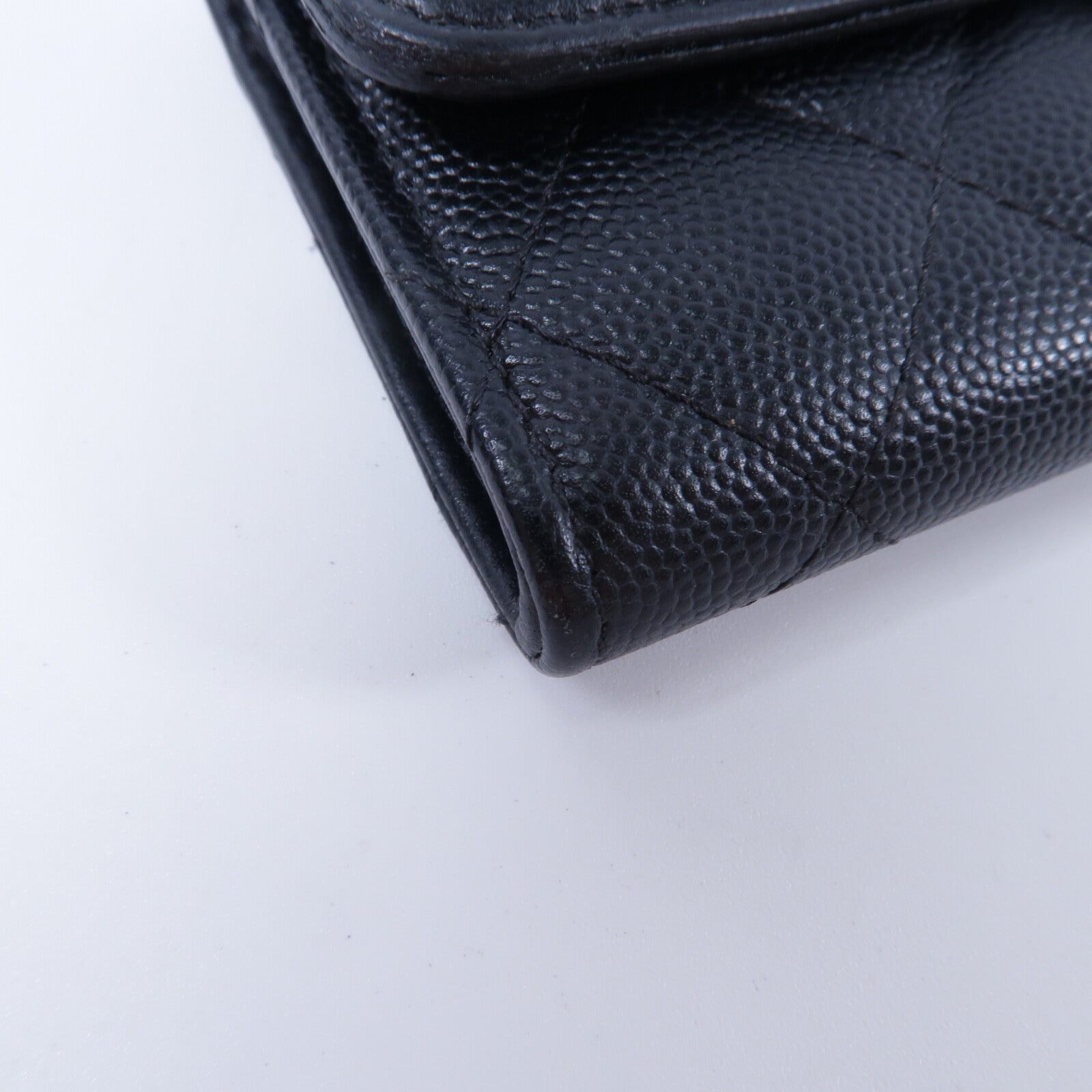 CHANEL 牛皮皮革Filigree Vanity CC Wallet零錢包