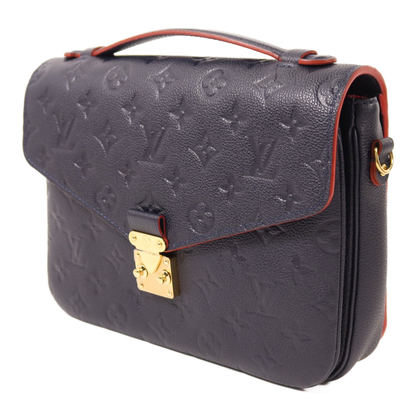 LOUIS VUITTON Monogram Empreinte Pochette Metis金扣手挽肩背兩用袋