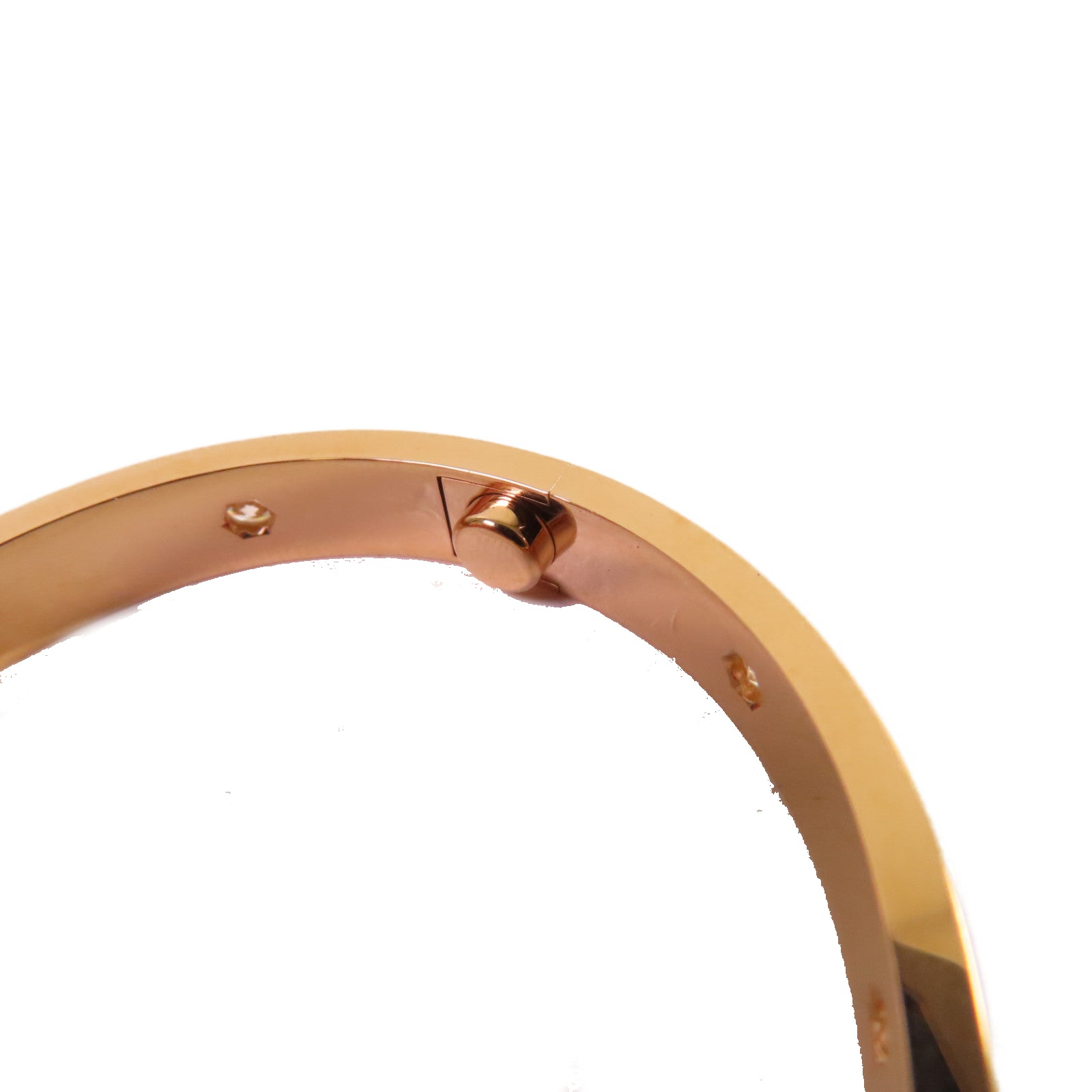 CARTIER 18K玫瑰金/鑽石10 Diamond Love Bracelet手鐲#16