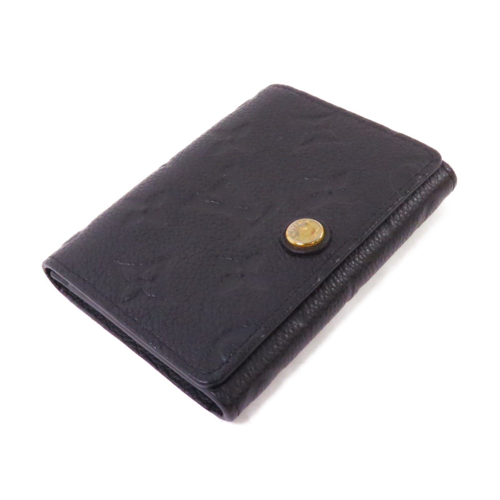 LOUIS VUITTON Monogram Empreinte Business Card Holder金扣卡片套黑色