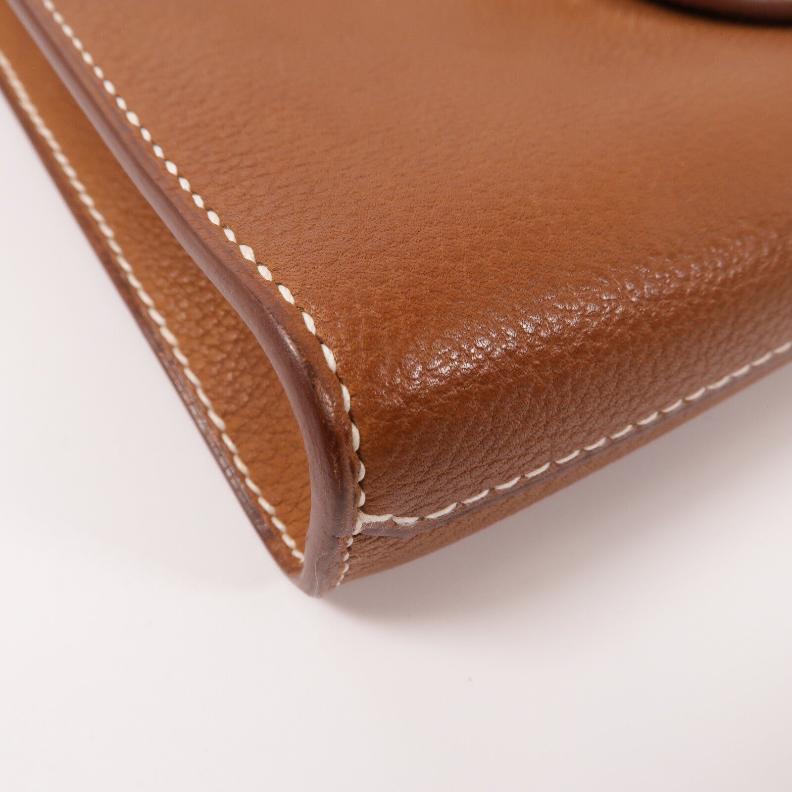 HERMES Barenia皮革Depeches 21肩背袋Gold