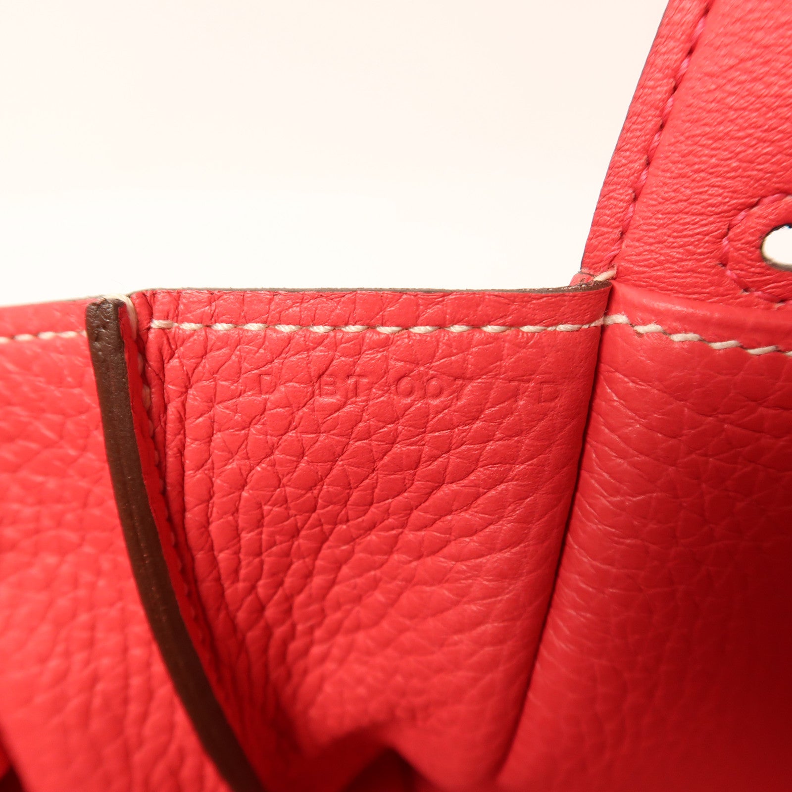 HERMES Clemence皮革Halzan 31銀扣手挽肩背兩用袋Rose Extreme