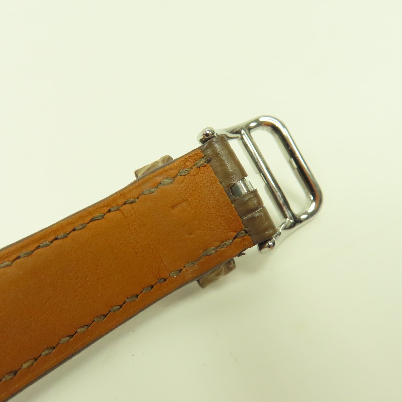 HERMES Heure H PM Acier不鏽鋼石英手錶銀色