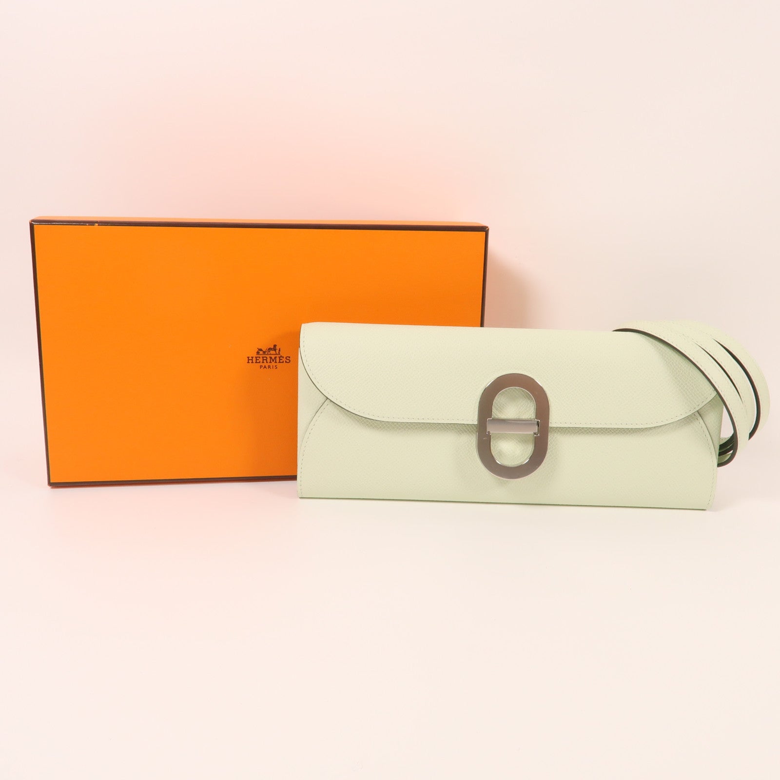 HERMES 【激減優惠】Epsom皮革Maillon To Go銀扣肩背袋