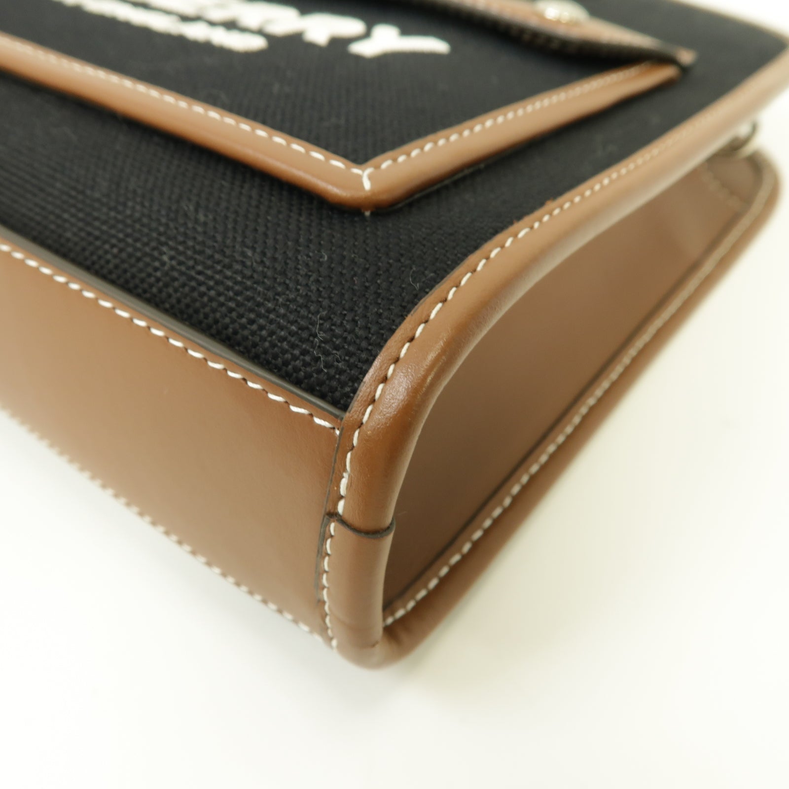BURBERRY 帆布2way Shoulder Bag銀扣手挽肩背兩用袋黑色