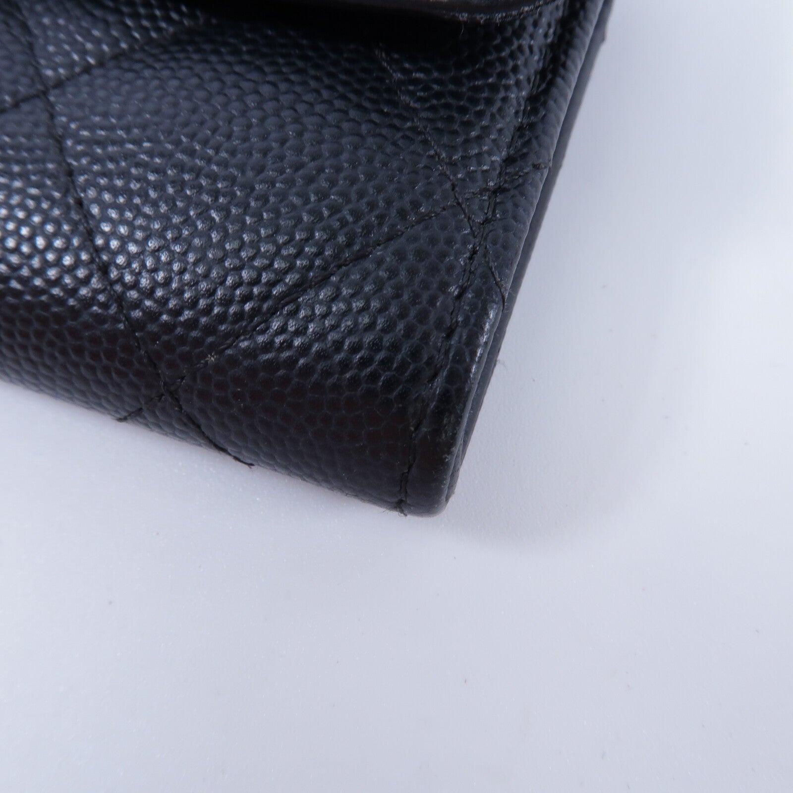 CHANEL 牛皮皮革Filigree Vanity CC Wallet零錢包