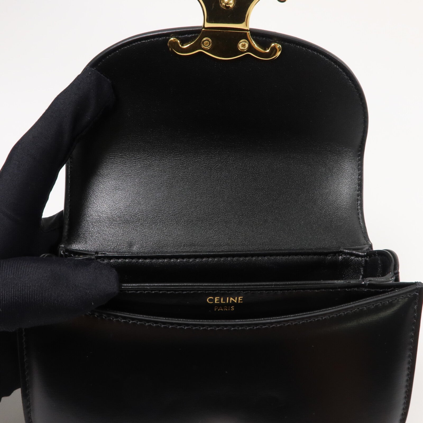 CELINE 牛皮皮革Mini Besace Clea手挽肩背兩用袋