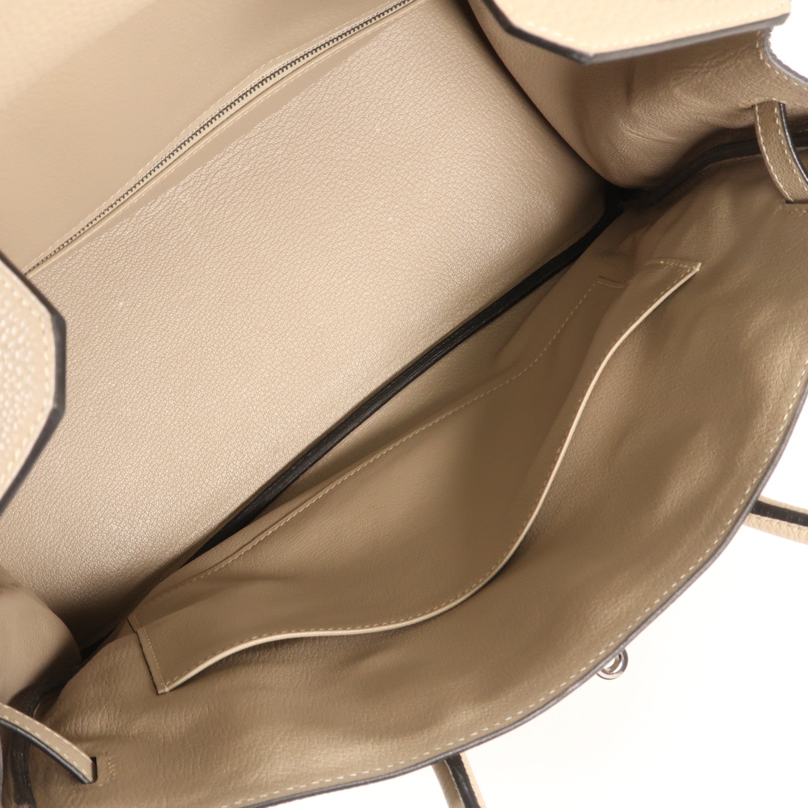 HERMES Clemence皮革Birkin 35銀扣手挽袋Trench