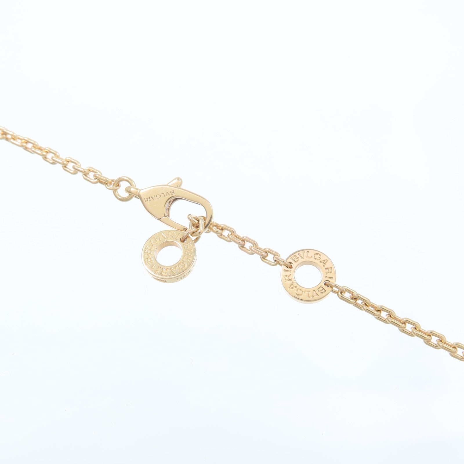 BVLGARI 18K玫瑰金Serpenti Viper綠松石/鑽石項鍊