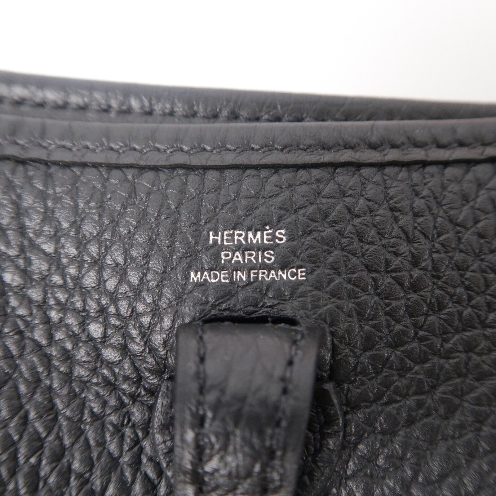 HERMES Clemence皮革Evelyne TPM肩背袋Noir