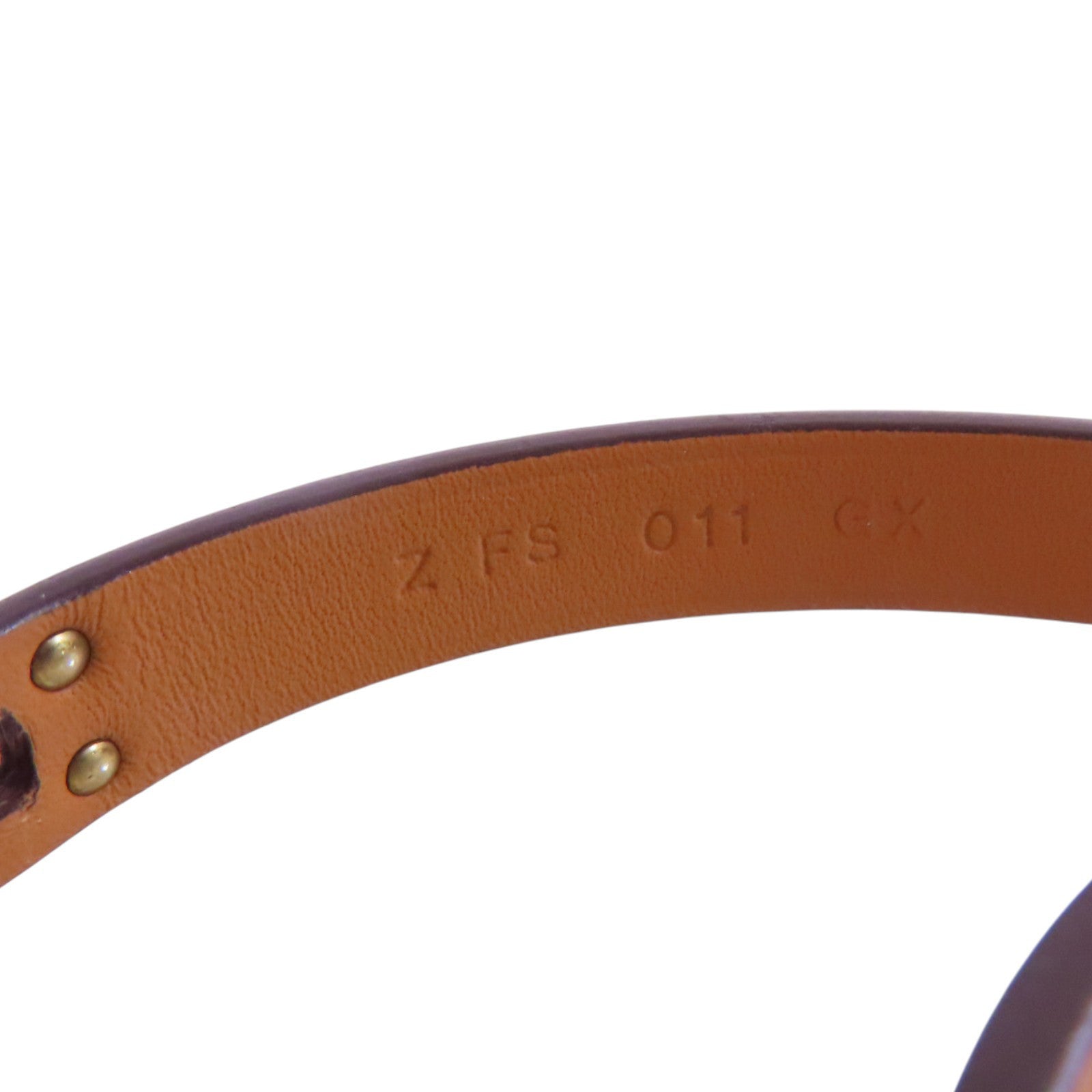 HERMES GHW Kelly Double Tour Bracelet Bangle Swift Leather