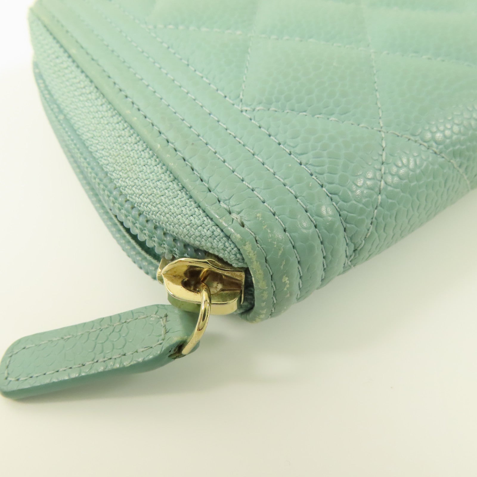 CHANEL 牛皮皮革Boy Zipper Long Wallet金扣長錢包