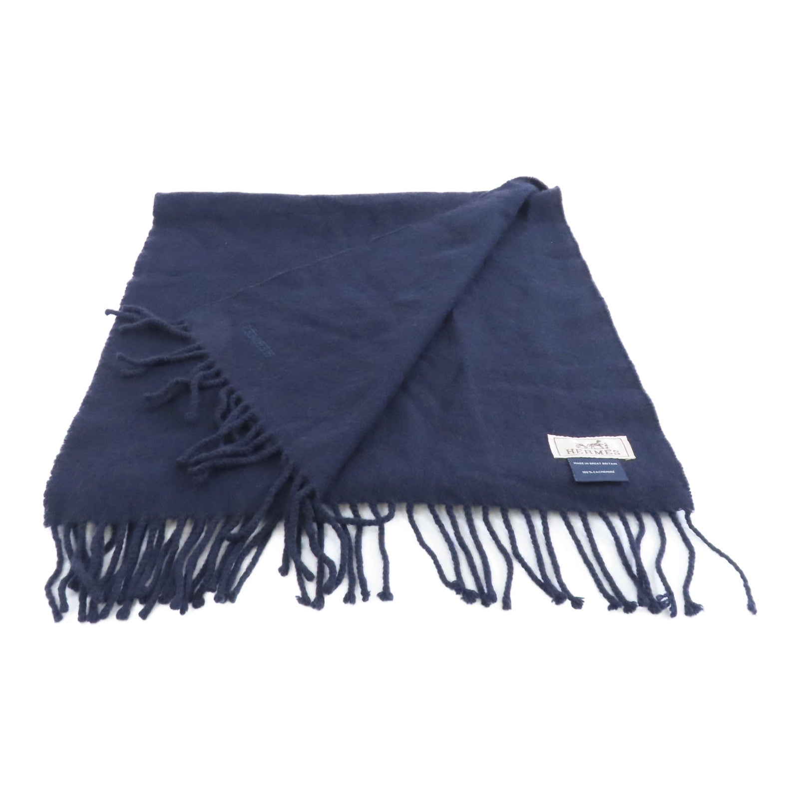 HERMES Cashmere Scarf圍巾深藍色