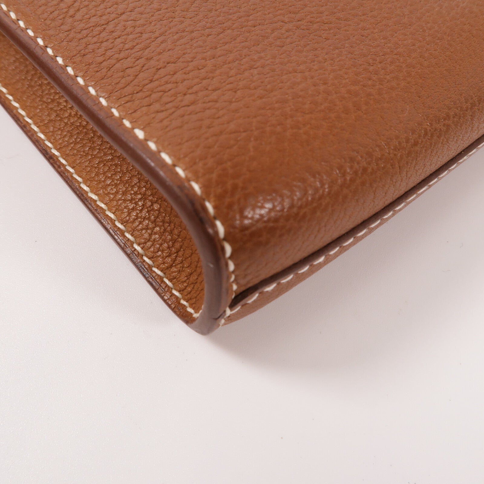 HERMES Barenia皮革Depeches 21肩背袋Gold