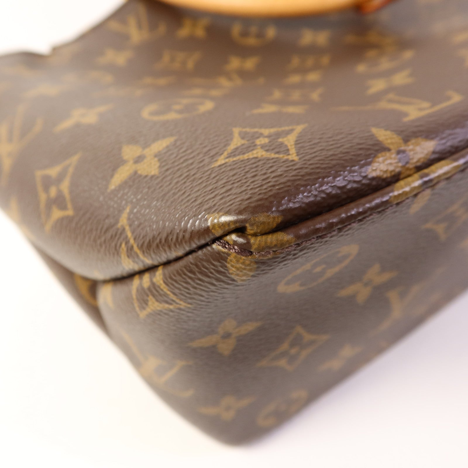 LOUIS VUITTON Monogram Petit Palais金扣手挽肩背兩用袋棕色