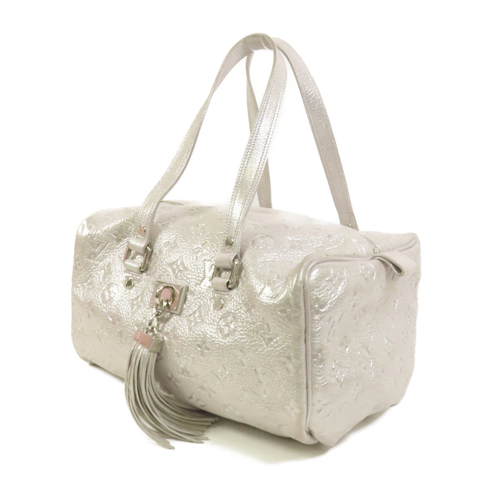 LOUIS VUITTON Monogram Shimmer Comet Boston Bag銀扣肩背袋