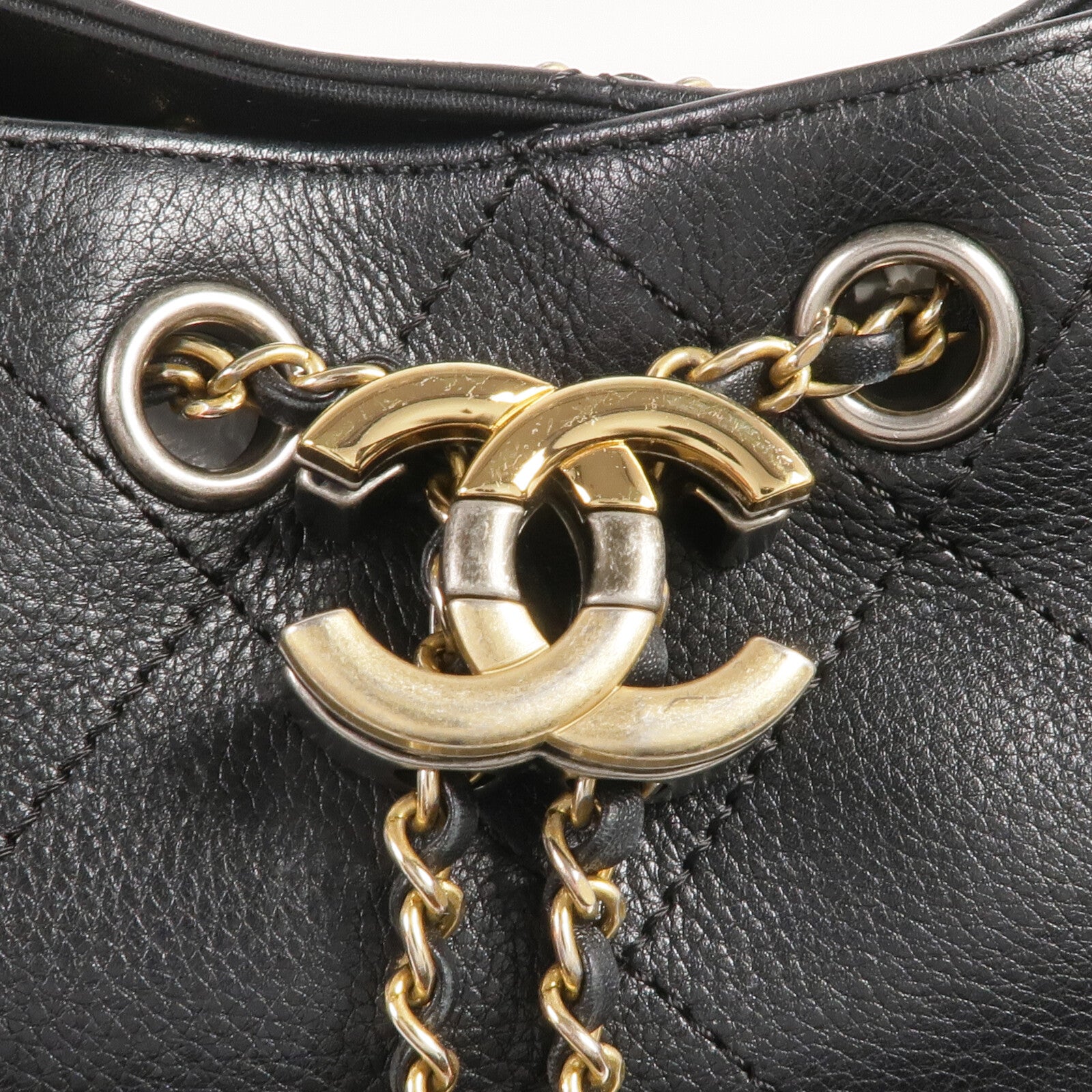 CHANEL 牛皮皮革Chain Shoulder Bag金扣鏈帶肩背袋