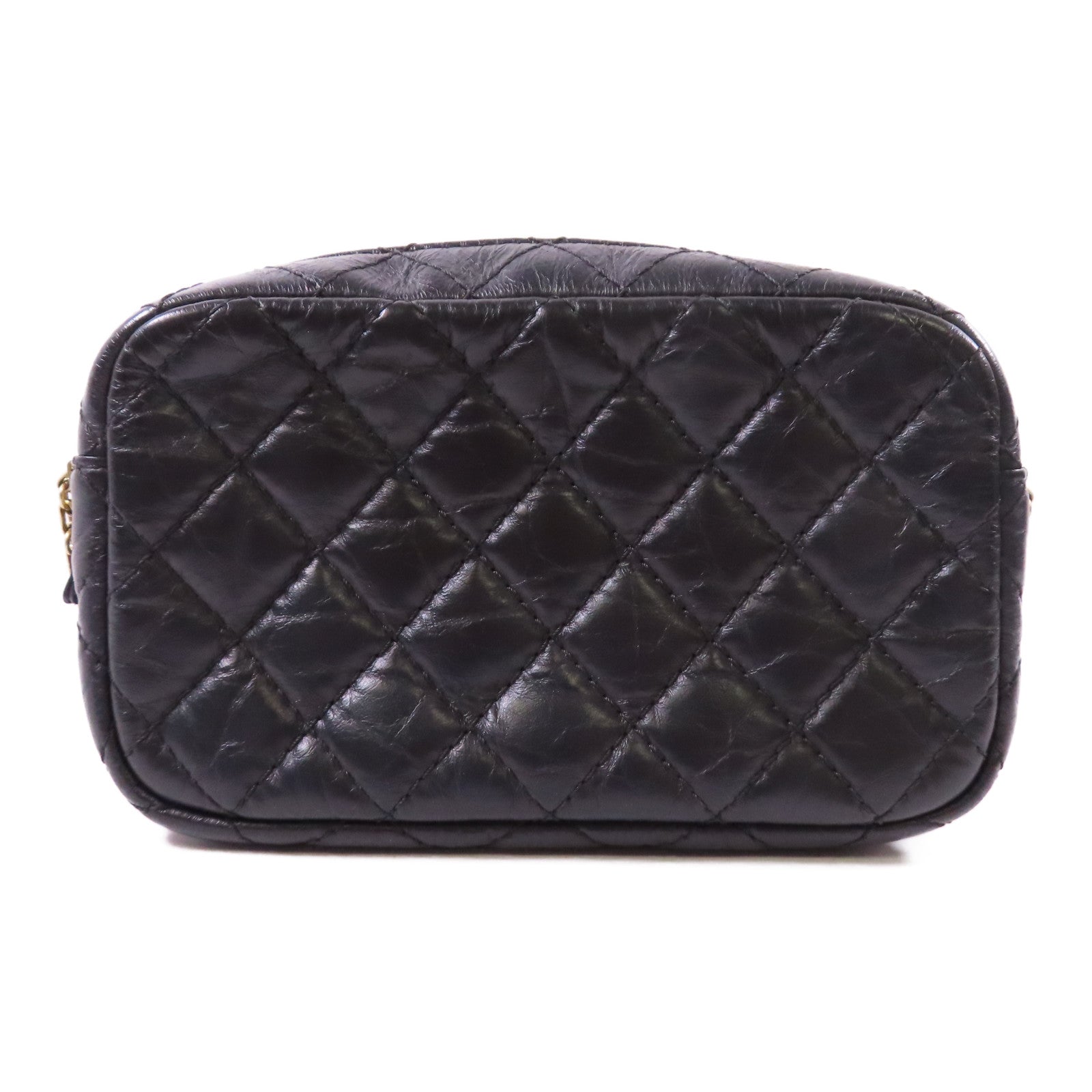 CHANEL 皮革Chain Shoulder金扣鏈帶肩背袋