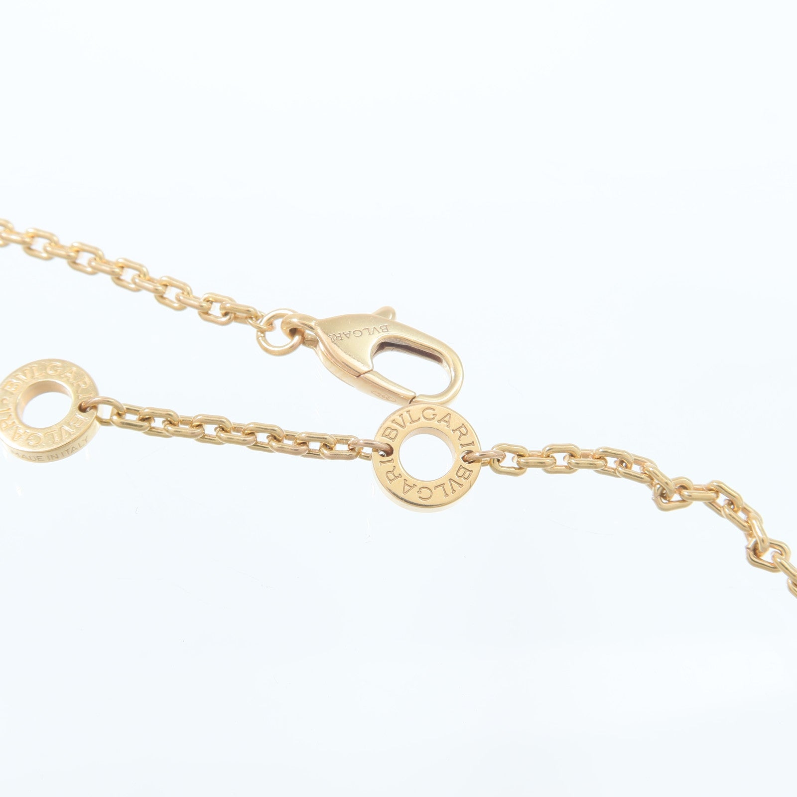 BVLGARI 18K玫瑰金Serpenti Viper綠松石/鑽石項鍊