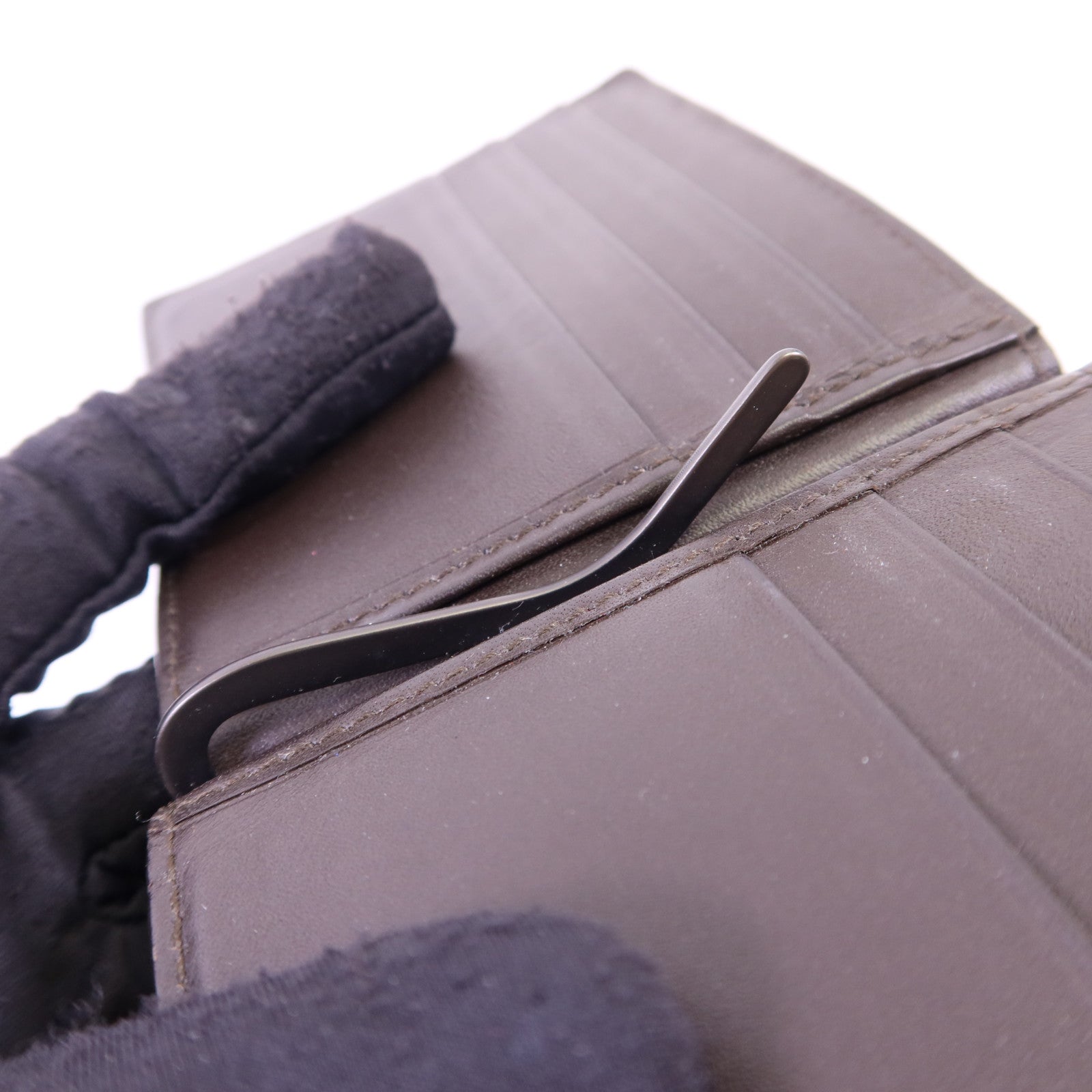 BOTTEGA VENETA 【激減優惠】羊皮皮革Bifold Money Clip Wallet錢包