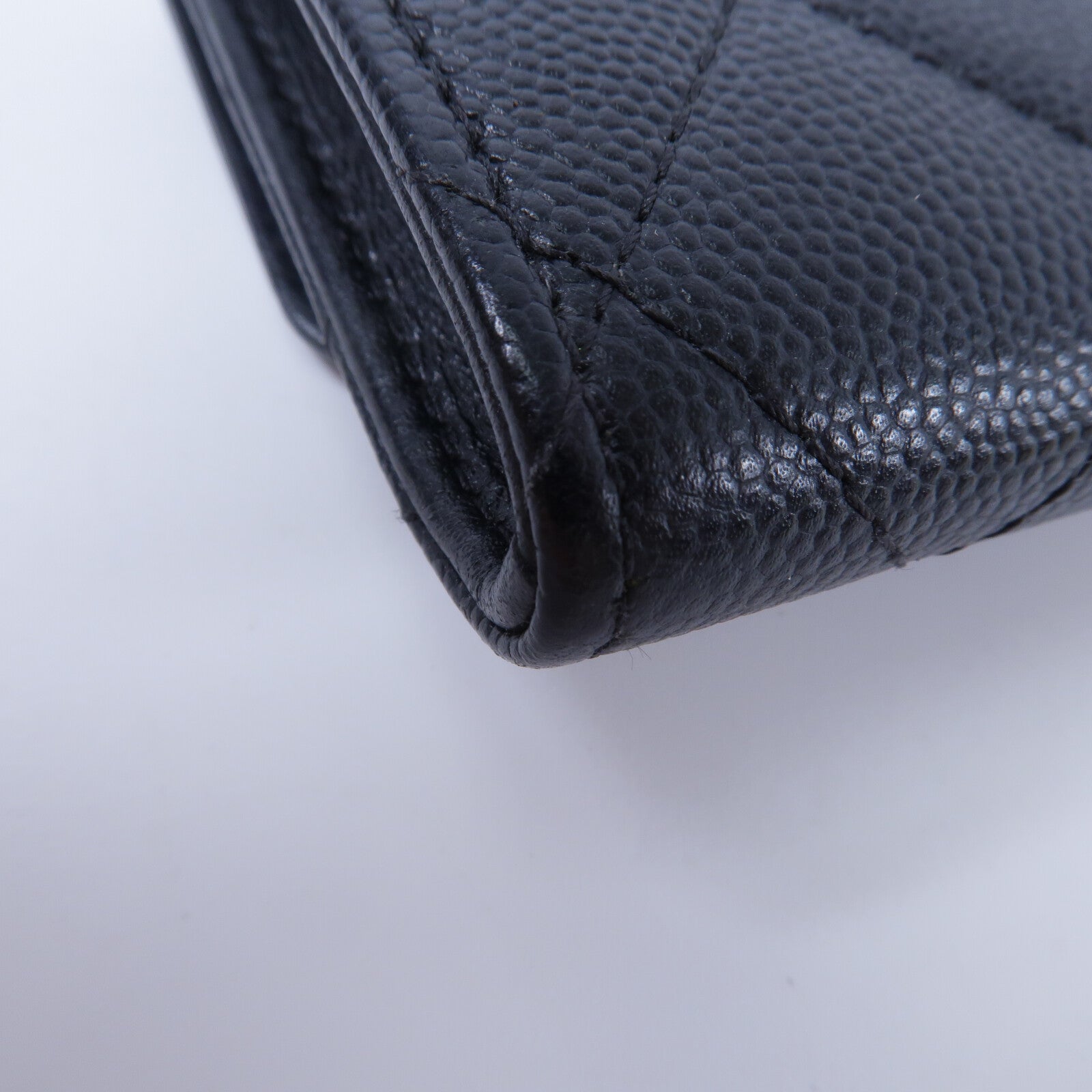 CHANEL 牛皮皮革Filigree Vanity CC Wallet零錢包