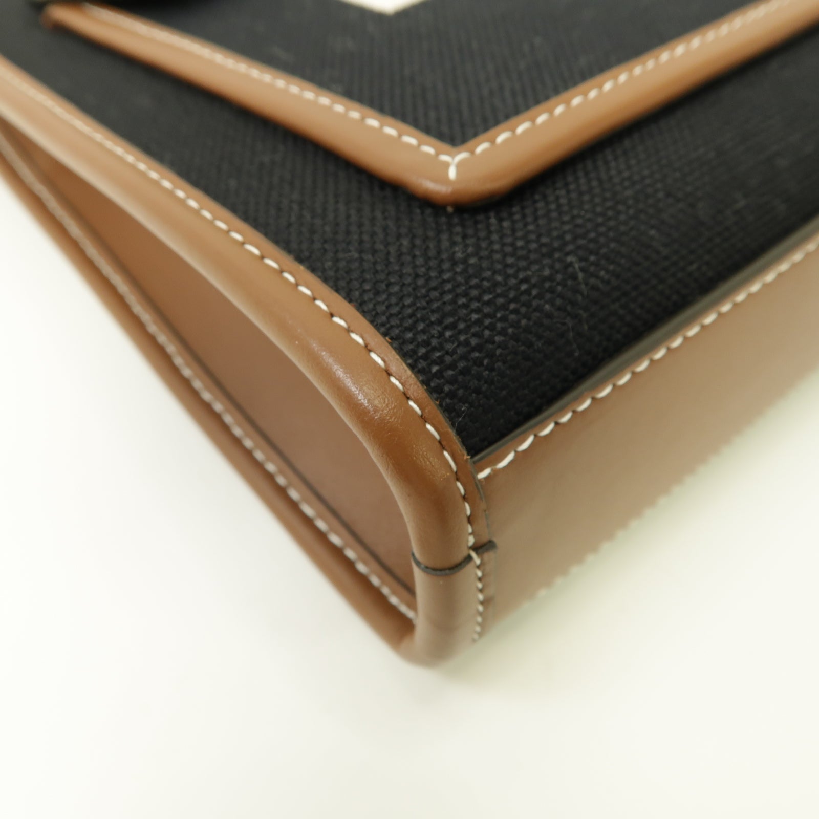 BURBERRY 帆布2way Shoulder Bag銀扣手挽肩背兩用袋黑色