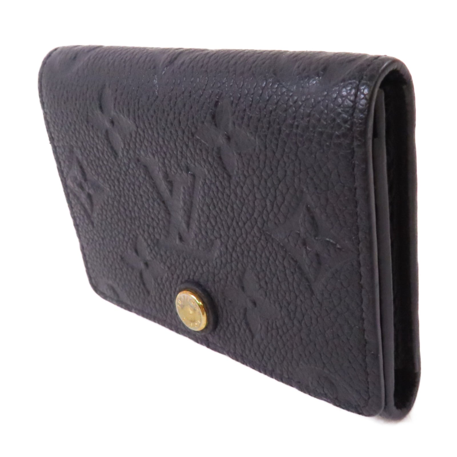 LOUIS VUITTON Monogram Empreinte Business Card Holder金扣卡片套黑色