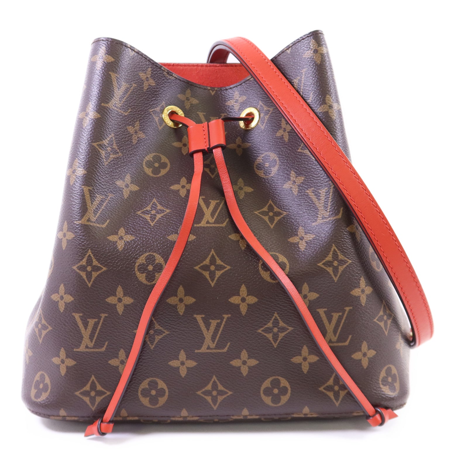 LOUIS VUITTON Monogram Neo Noe Bucket Bag金扣肩背袋Coquelicot
