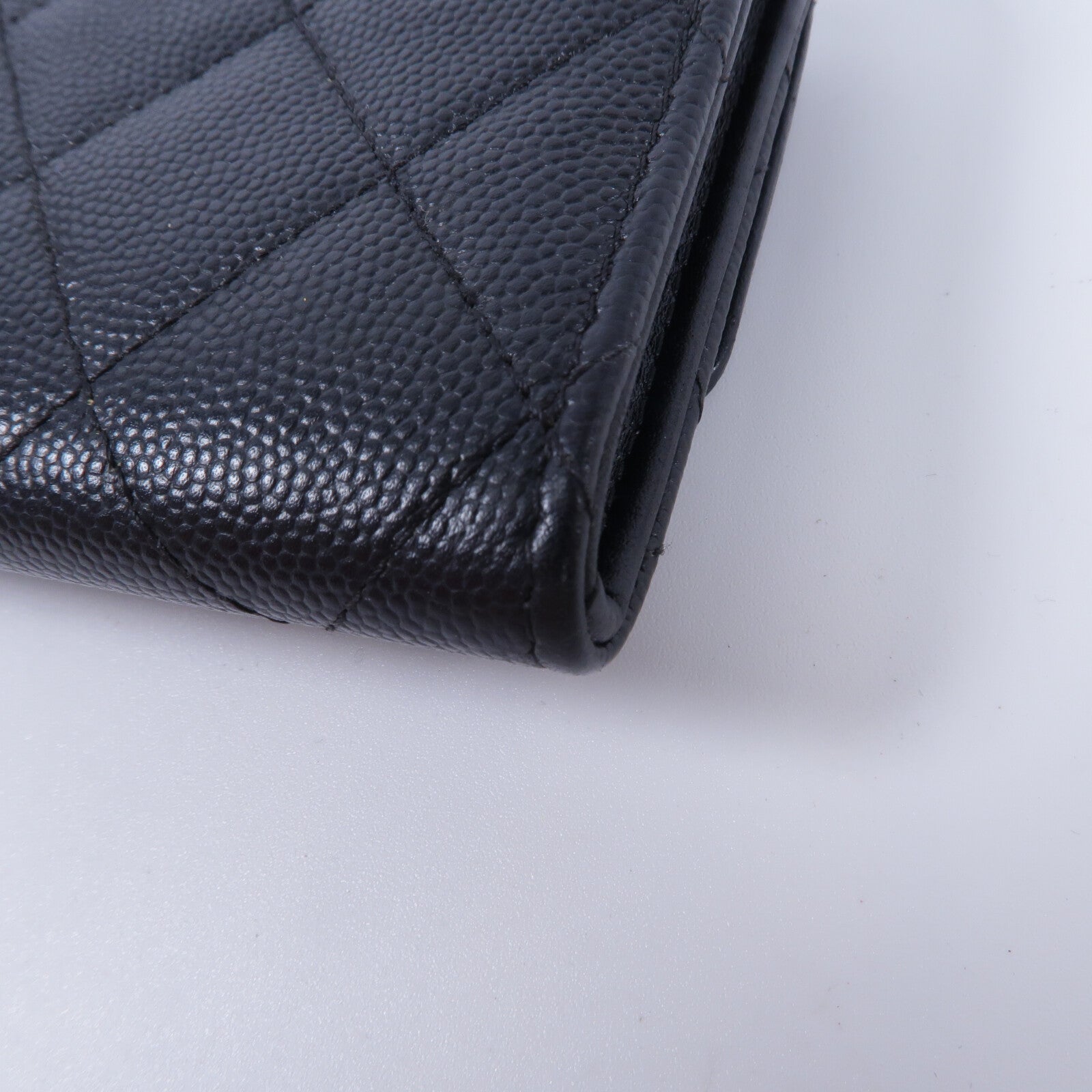 CHANEL 牛皮皮革Filigree Vanity CC Wallet零錢包