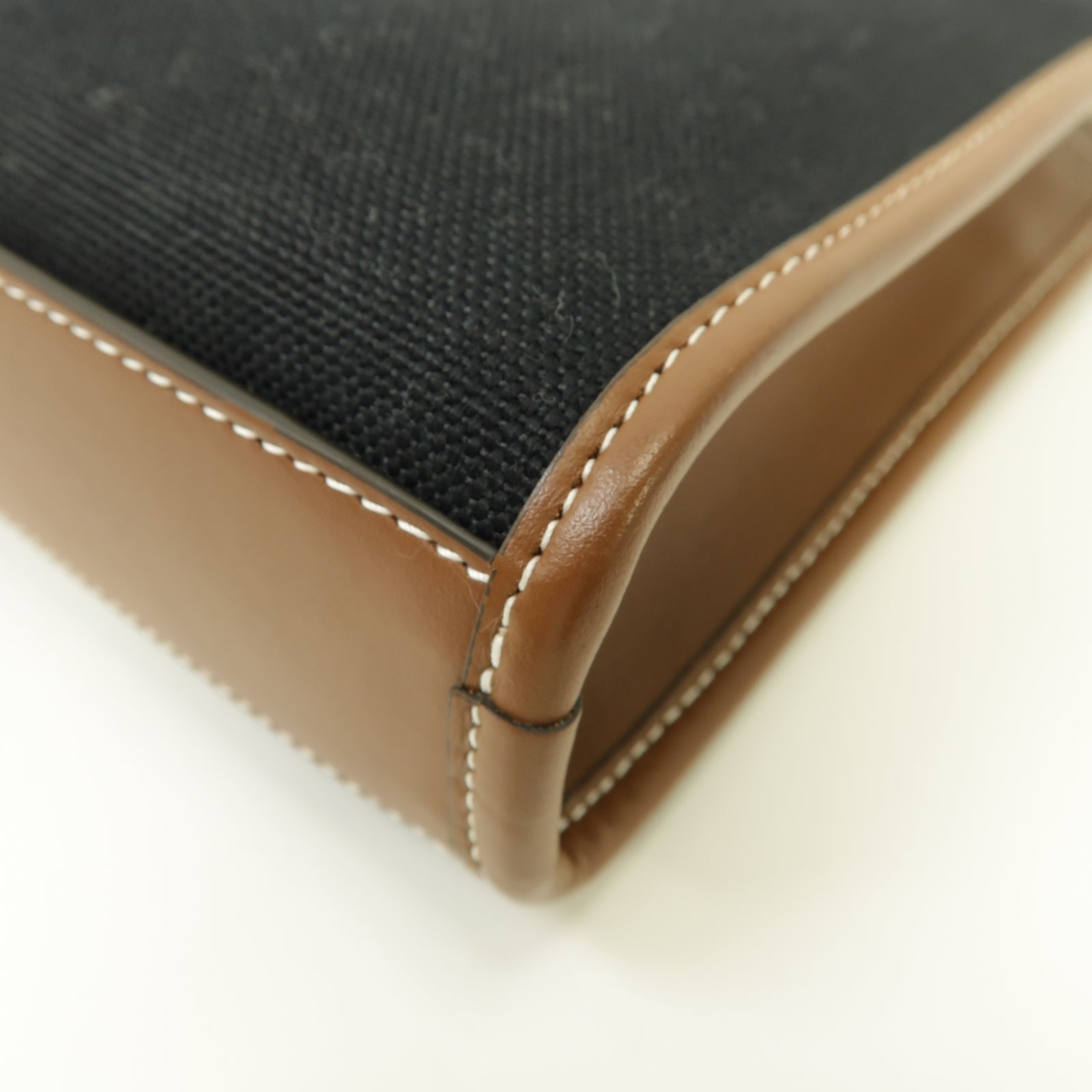BURBERRY 帆布2way Shoulder Bag銀扣手挽肩背兩用袋黑色