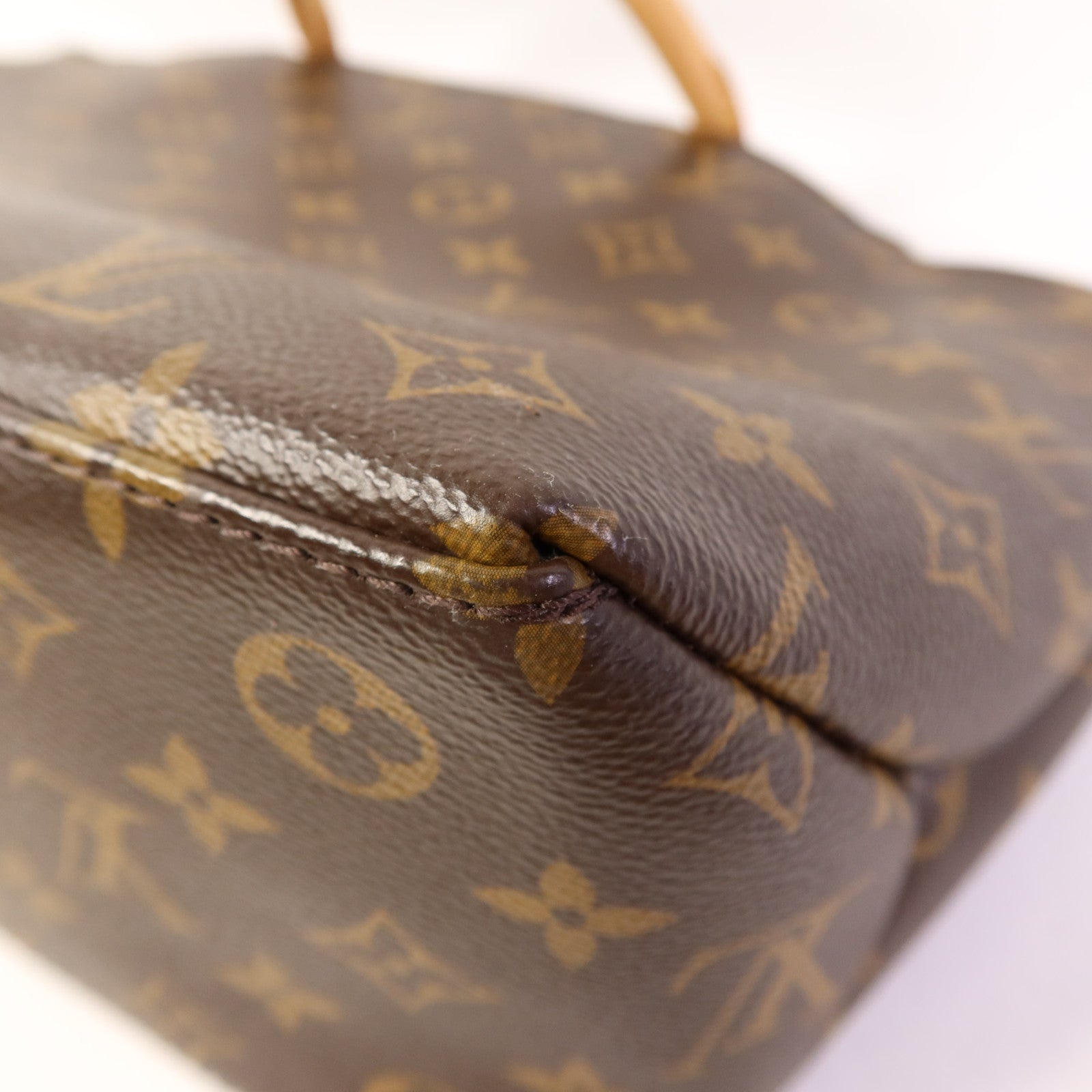 LOUIS VUITTON Monogram Petit Palais金扣手挽肩背兩用袋棕色