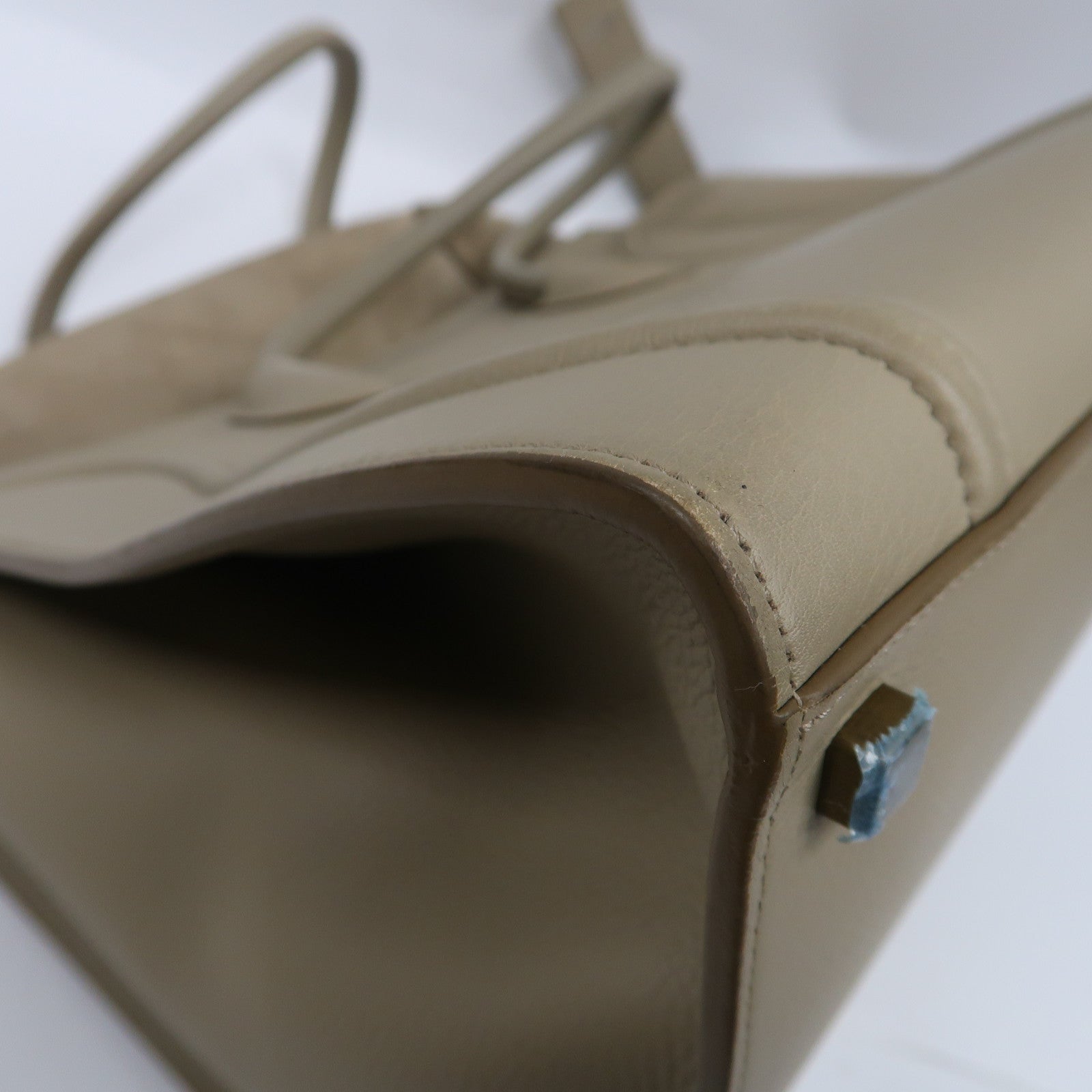 CELINE 牛皮皮革Hand Bag金扣手挽袋灰色