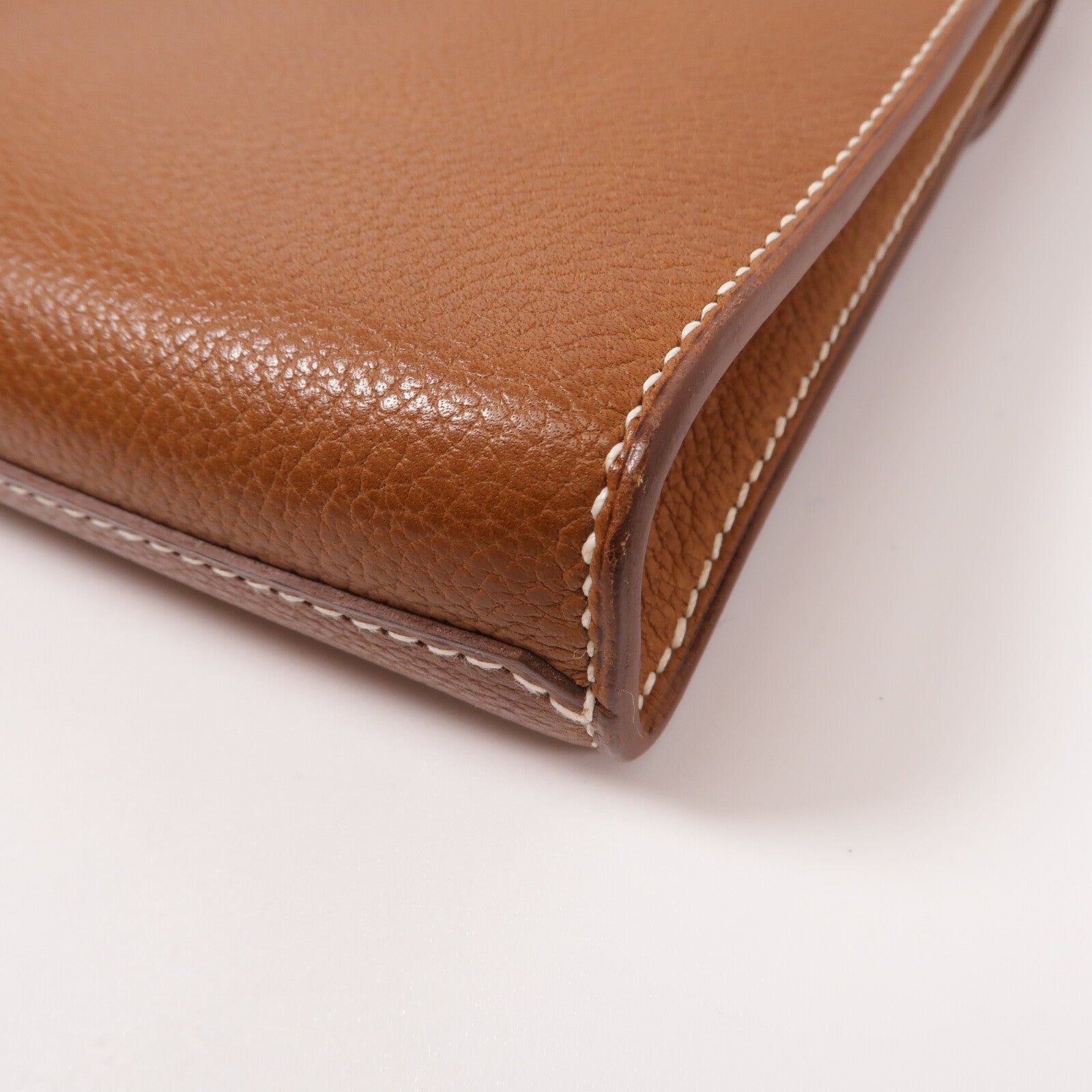 HERMES Barenia皮革Depeches 21肩背袋Gold