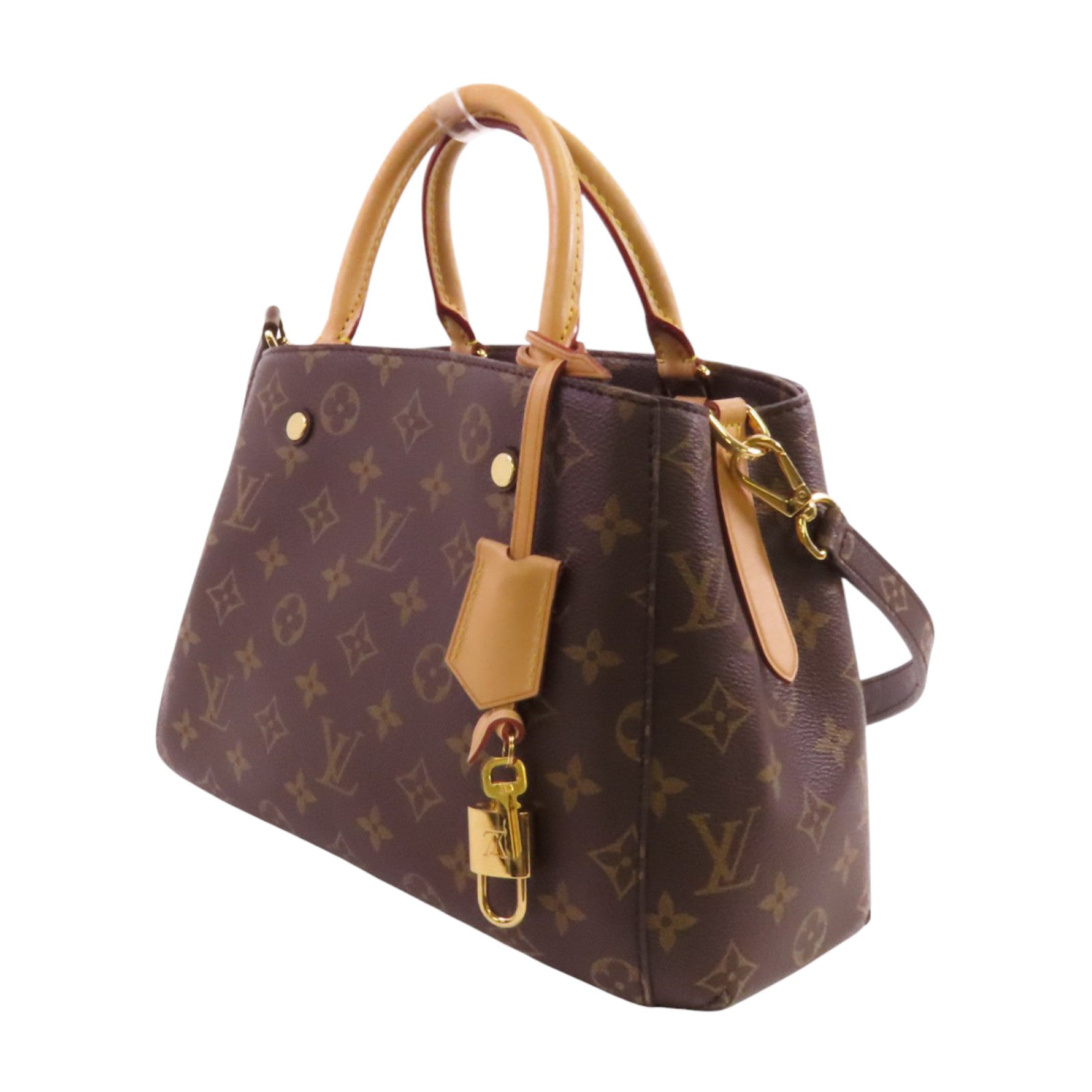 LOUIS VUITTON Monogram Montaigne BB金扣手挽肩背兩用袋