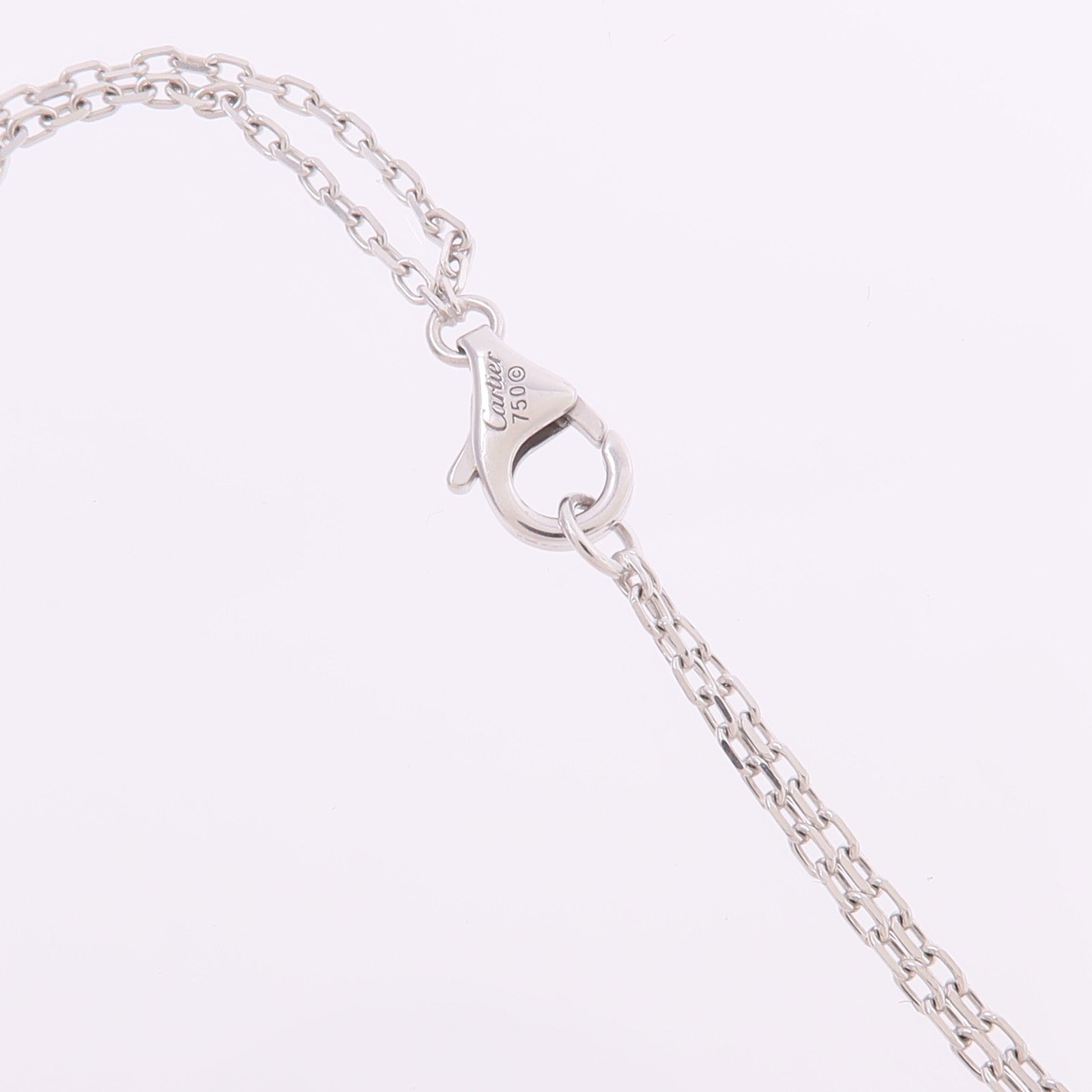 CARTIER 18K白金Love Circle Necklace鑽石項鍊