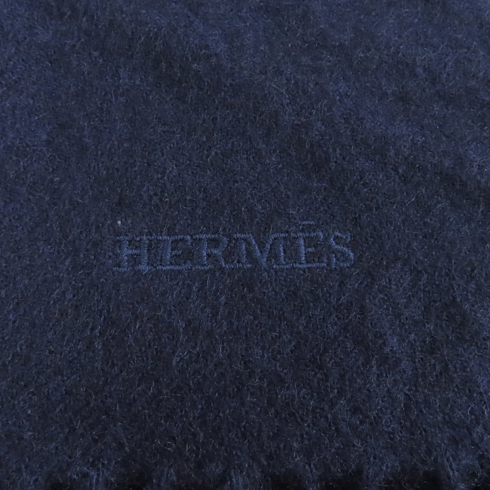 HERMES Cashmere Scarf圍巾深藍色
