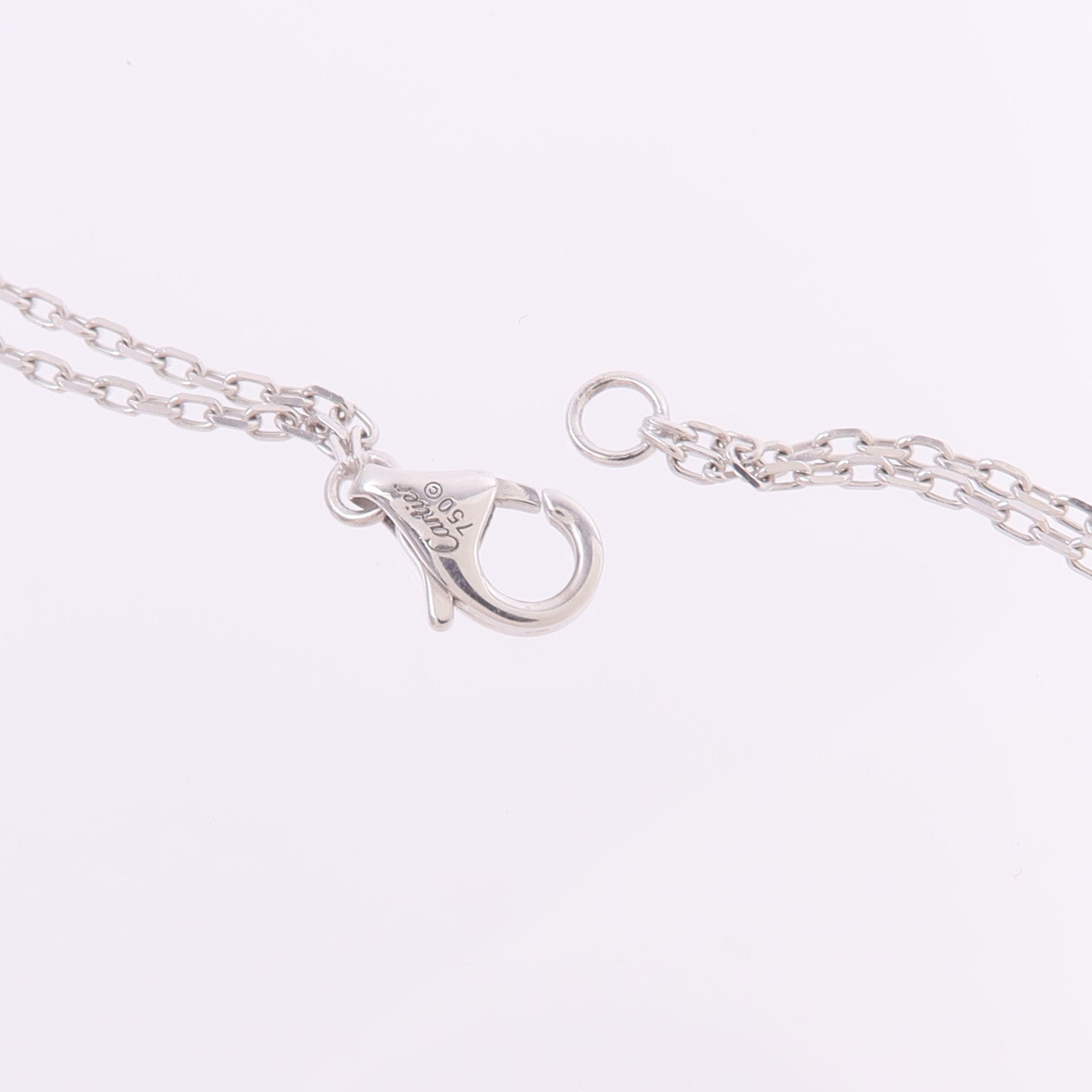 CARTIER 18K白金Love Circle Necklace鑽石項鍊