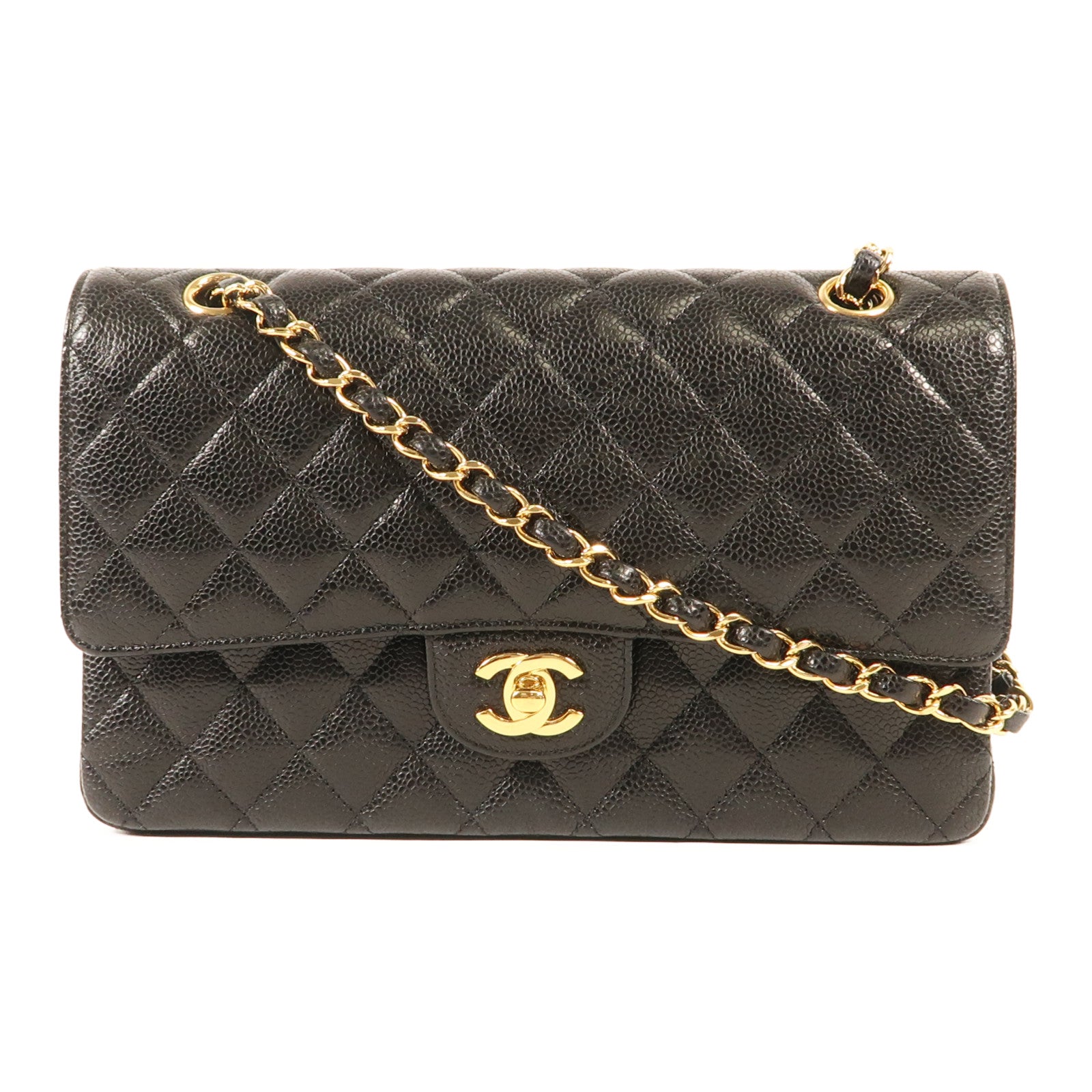 CHANEL 牛皮皮革Classic 25金扣鏈帶肩背袋
