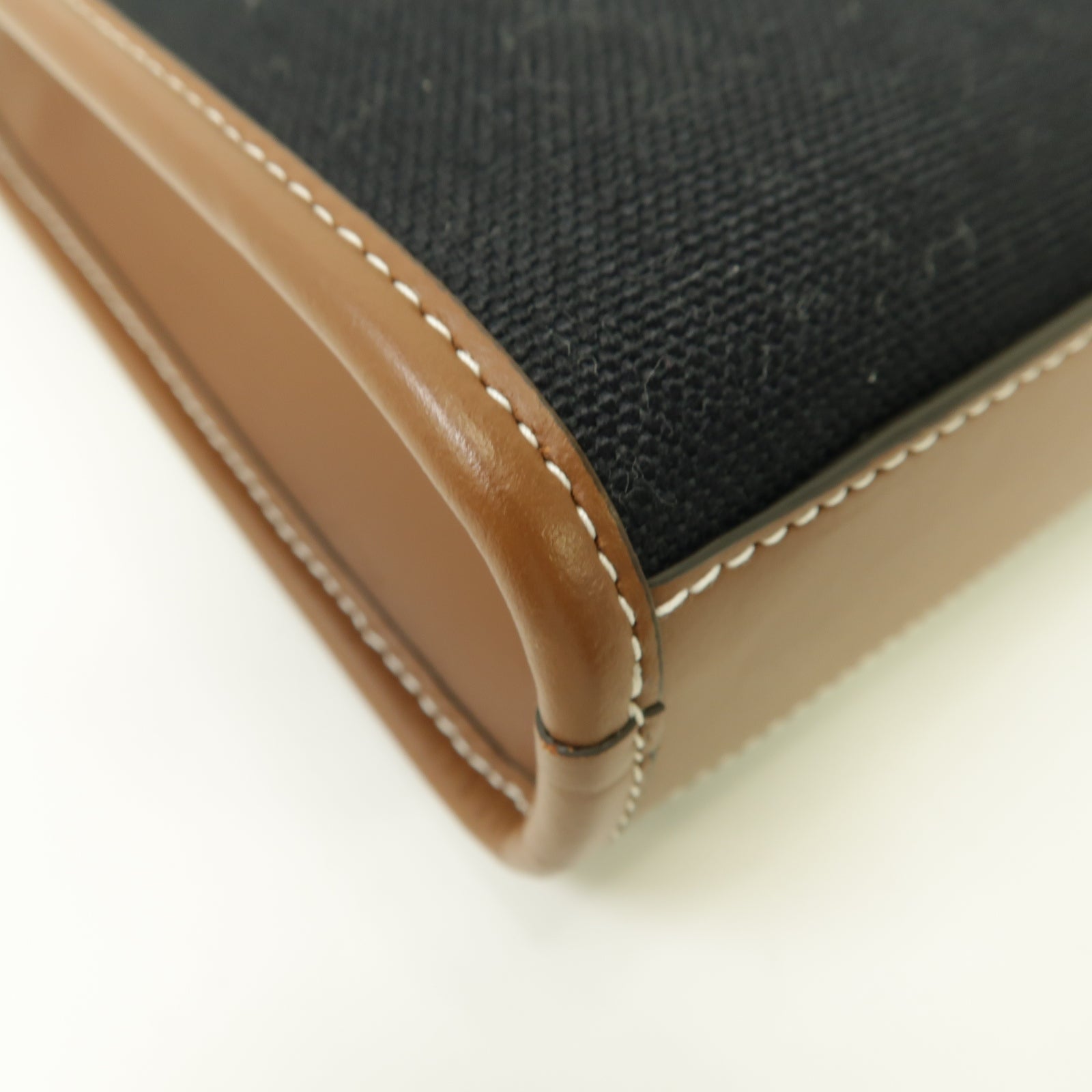 BURBERRY 帆布2way Shoulder Bag銀扣手挽肩背兩用袋黑色