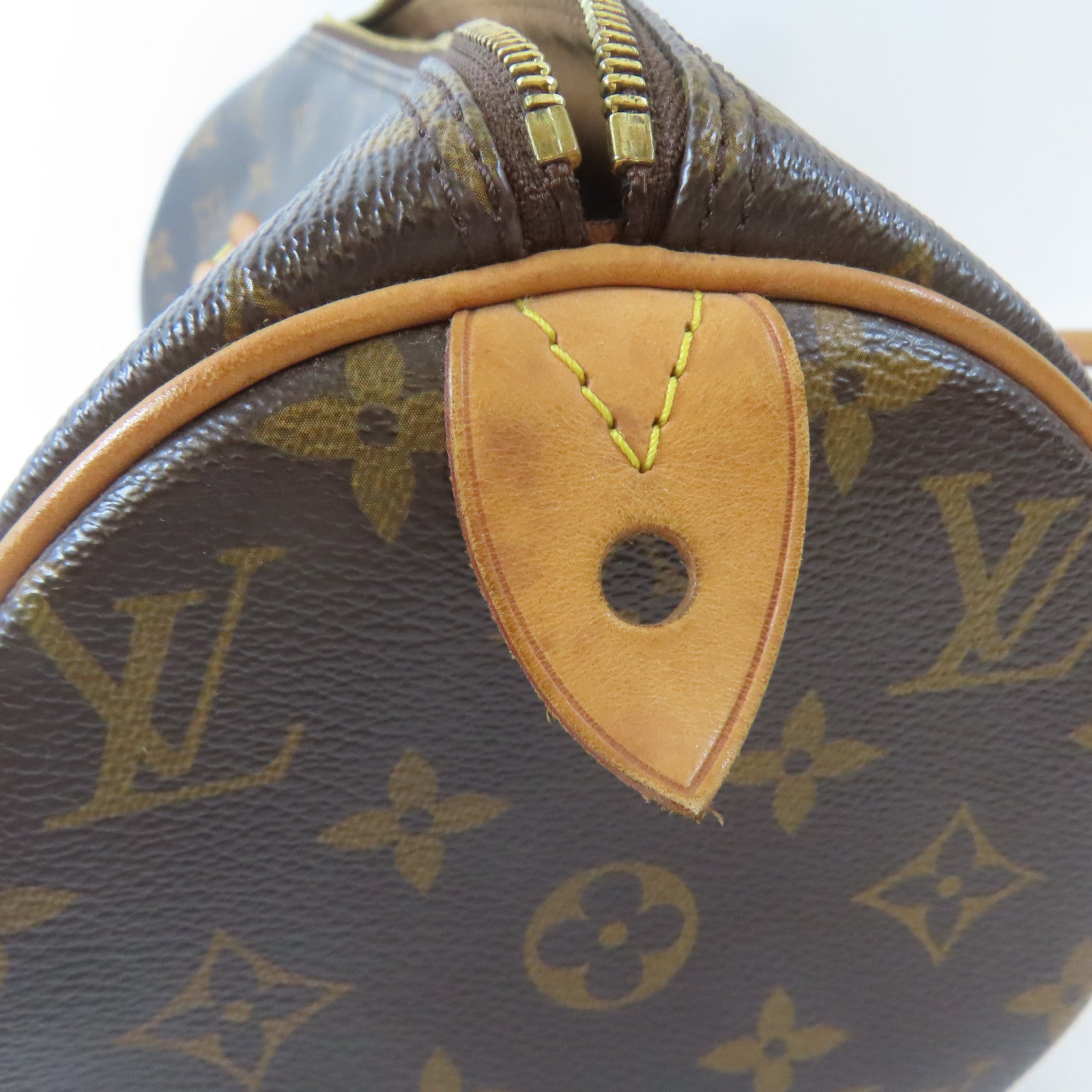 LOUIS VUITTON Monogram Papillon金扣肩背袋啡色