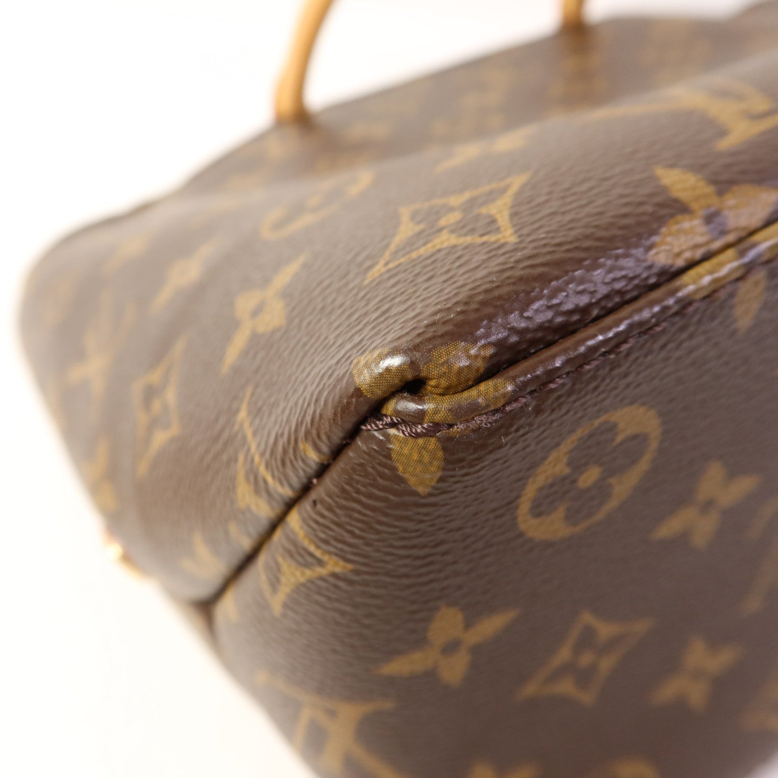 LOUIS VUITTON Monogram Petit Palais金扣手挽肩背兩用袋棕色
