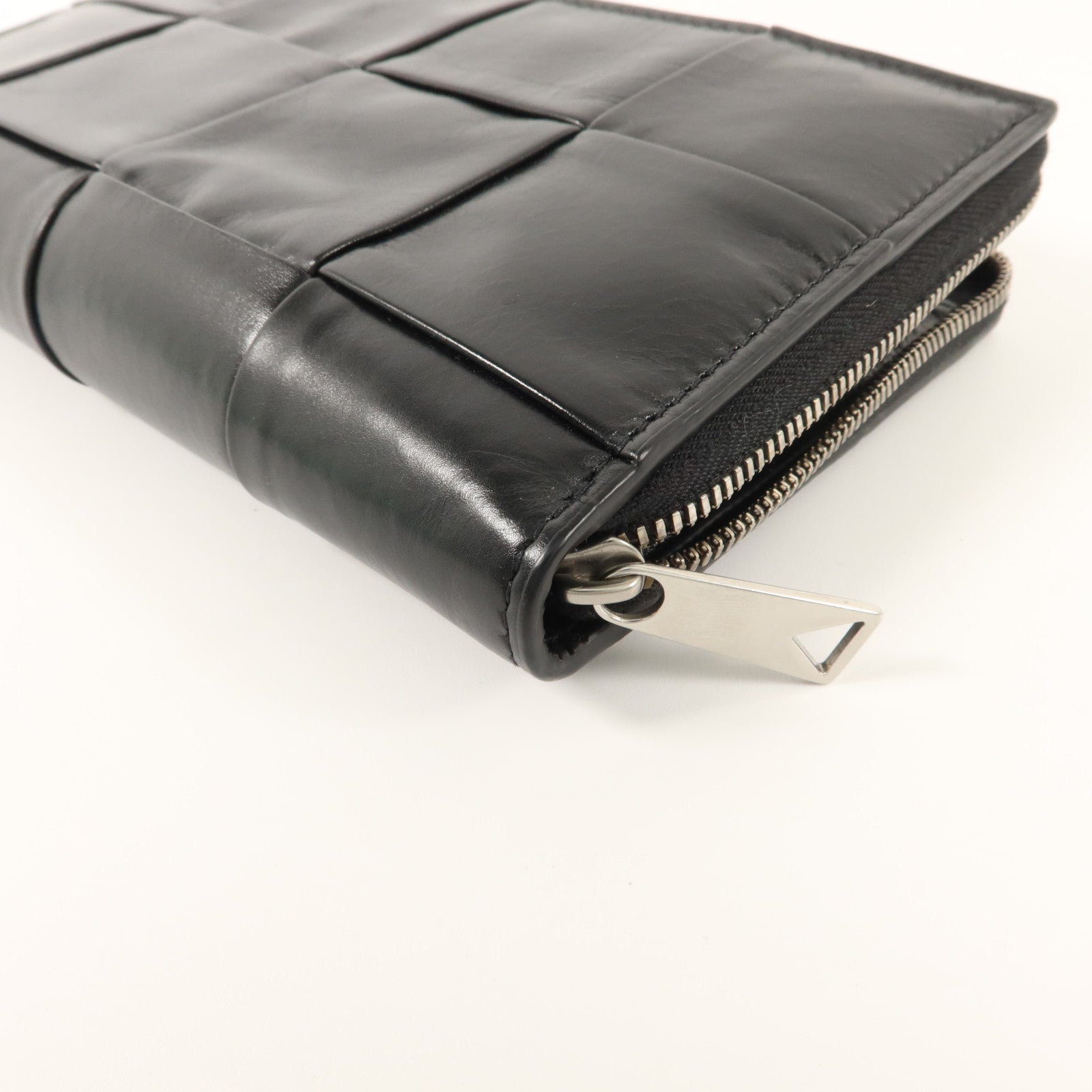 BOTTEGA VENETA 牛皮皮革Zipper Long Wallet銀扣長錢包