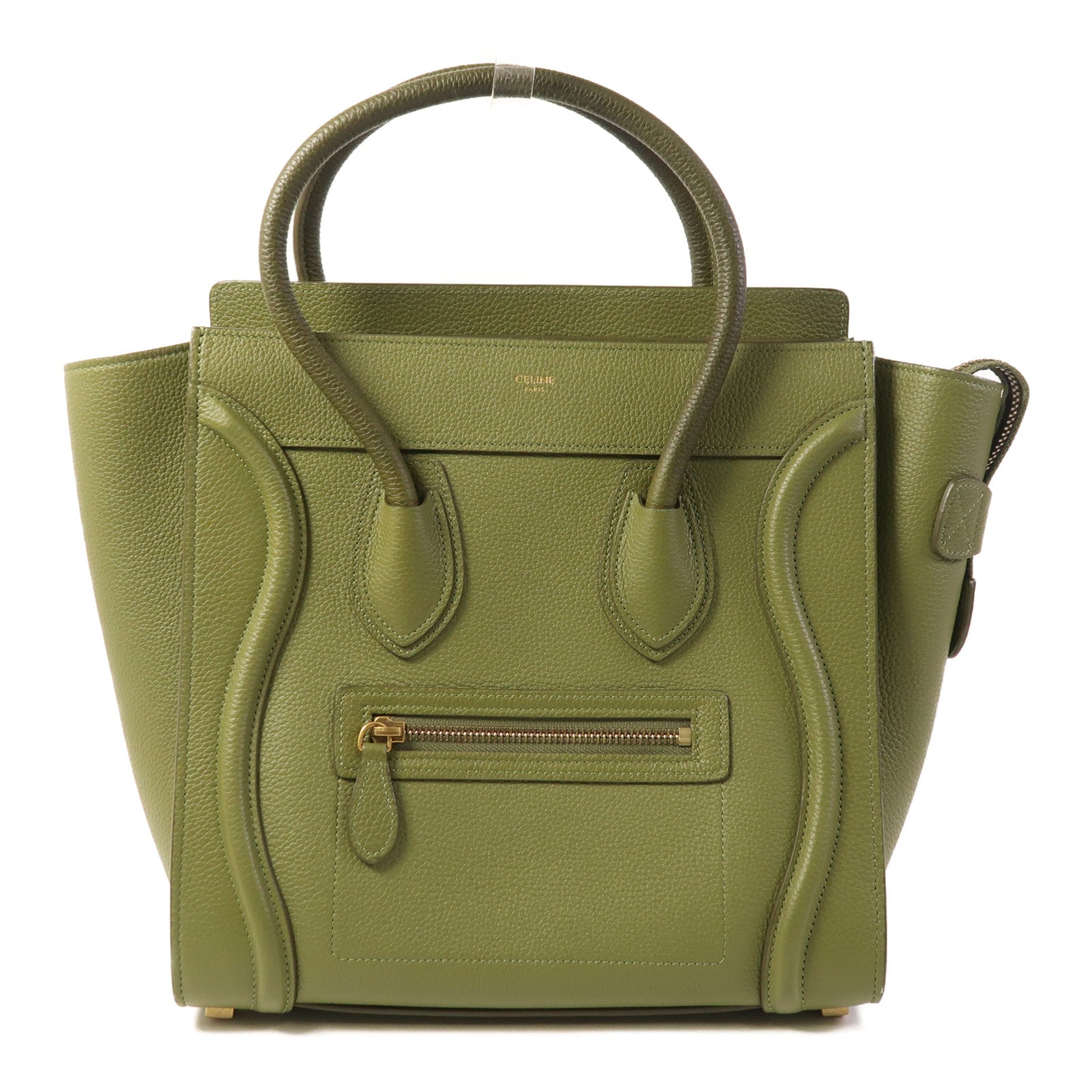 CELINE 【激減優惠】牛皮皮革Mini Laggage金扣手挽袋