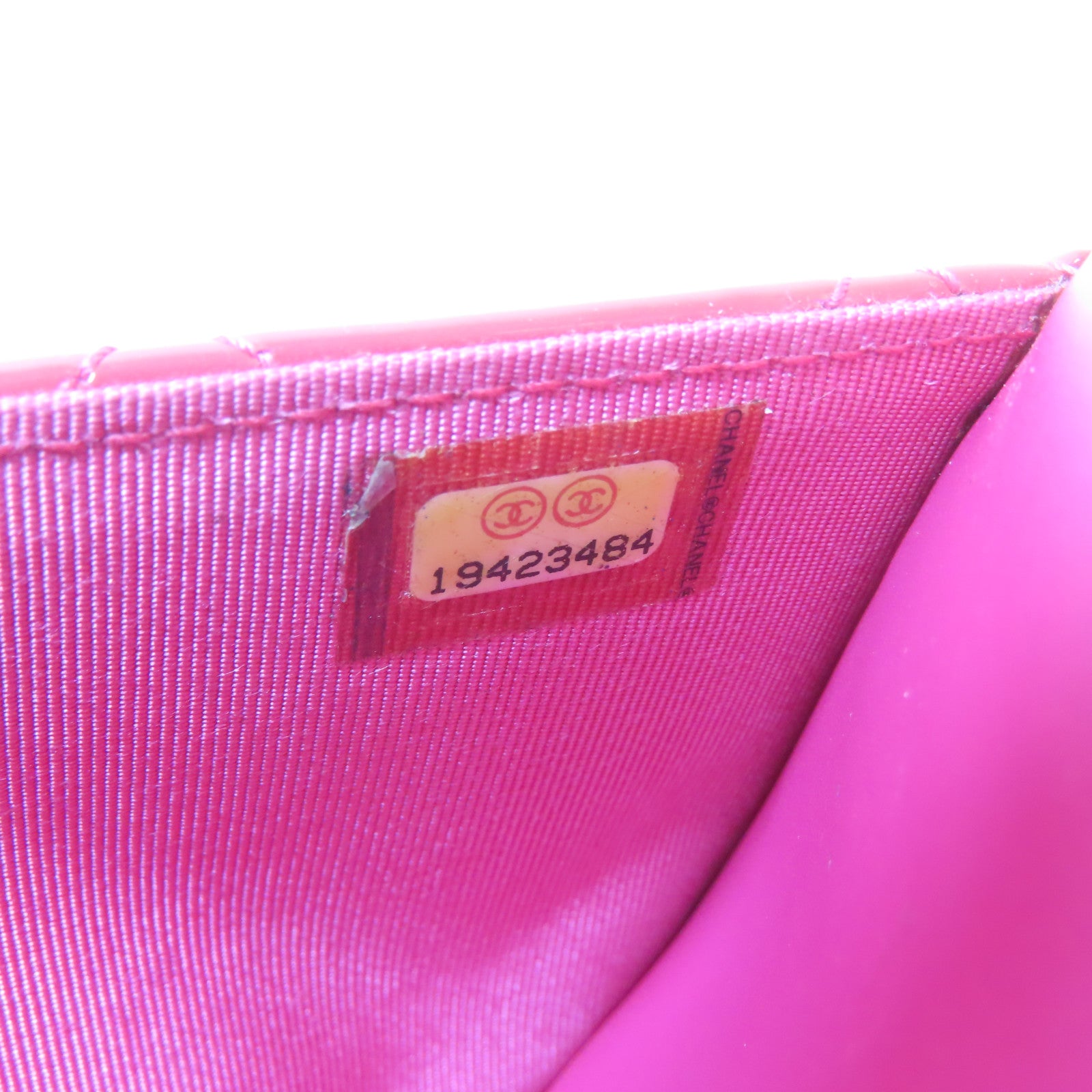 CHANEL 菱格漆皮皮革Woc Shoulder Bag銀扣鏈帶肩背袋紅色