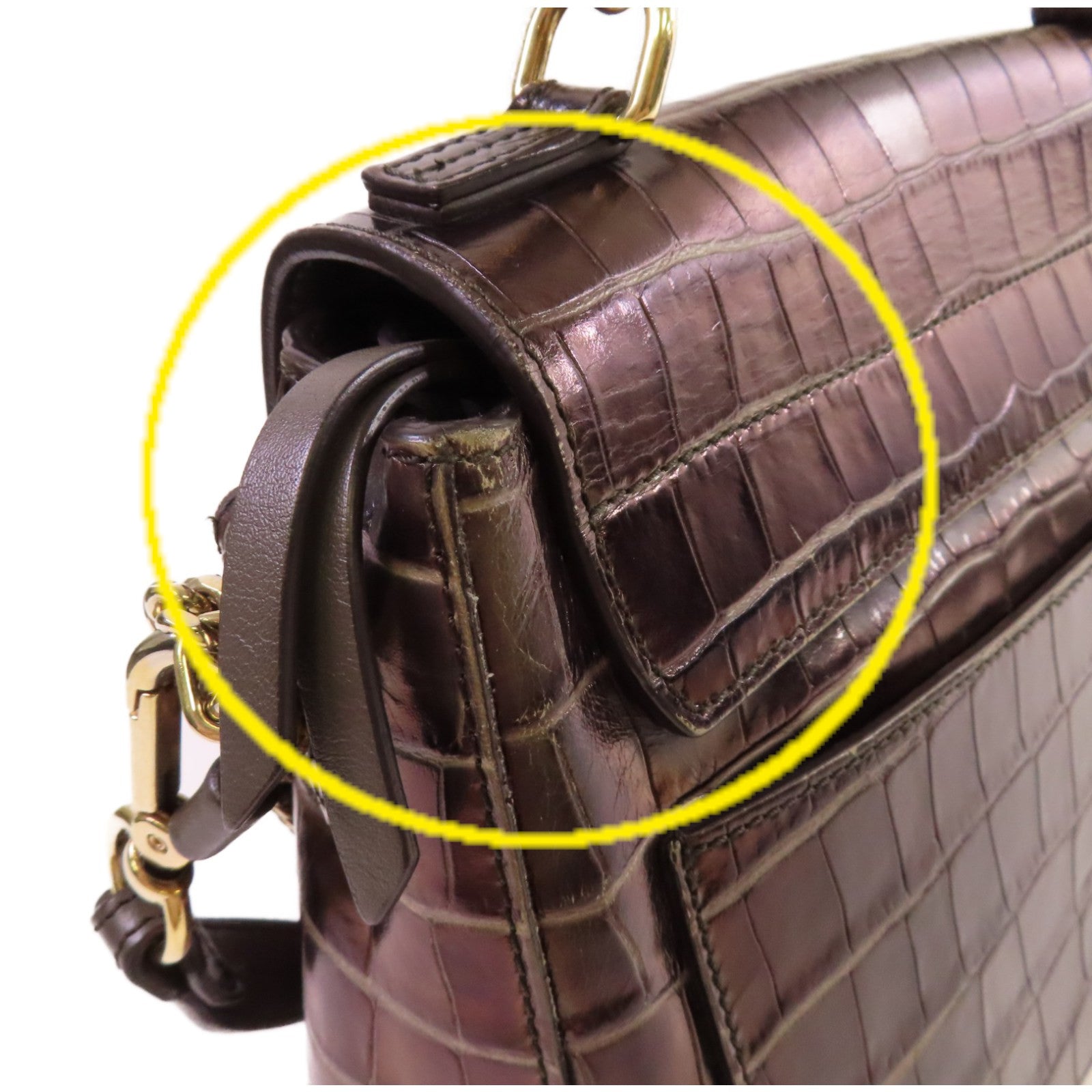 Chloe 牛皮皮革Faye Day 2Way Shoulder Bag手挽肩背兩用袋酒紅色