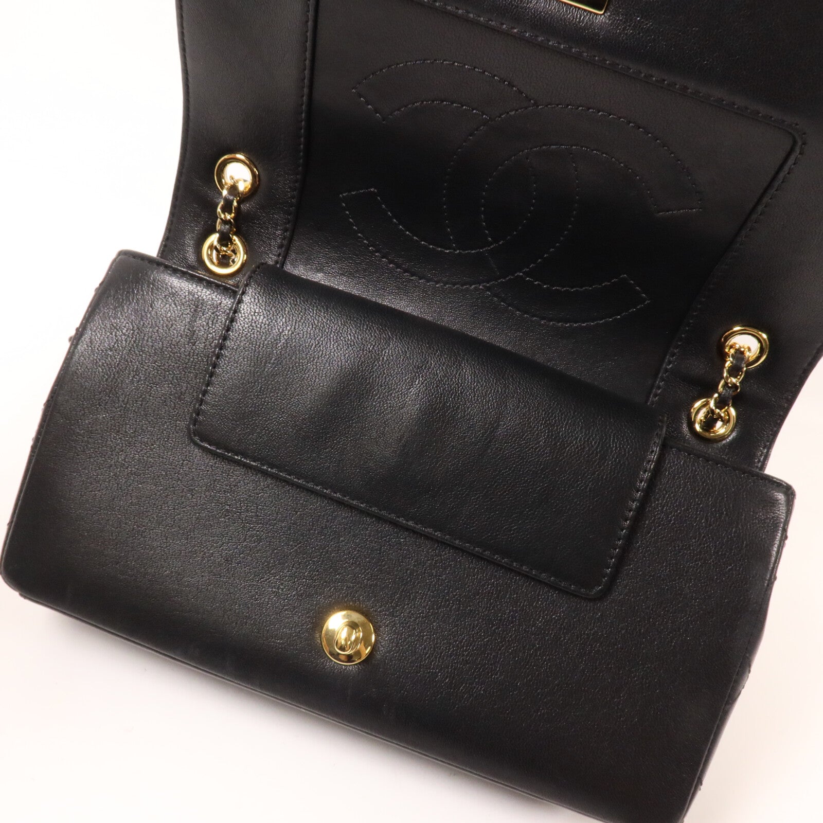 CHANEL 牛皮皮革Chain Shoulder鏈帶肩背袋