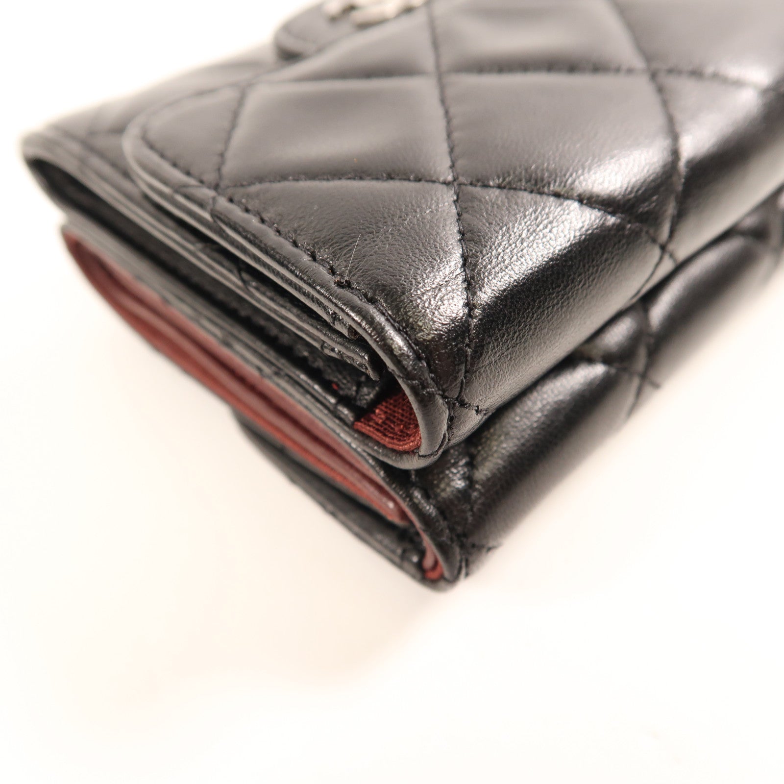 CHANEL 牛皮皮革Wallet銀扣錢包