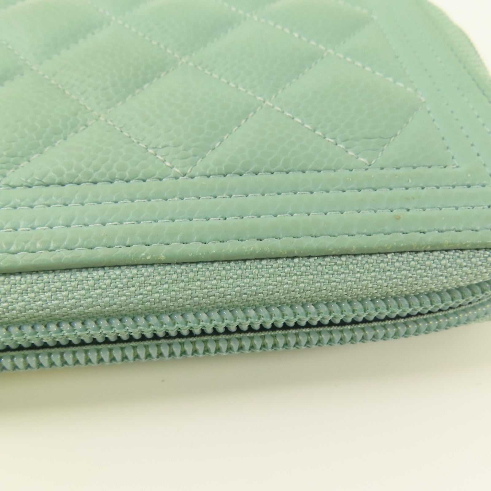 CHANEL 牛皮皮革Boy Zipper Long Wallet金扣長錢包